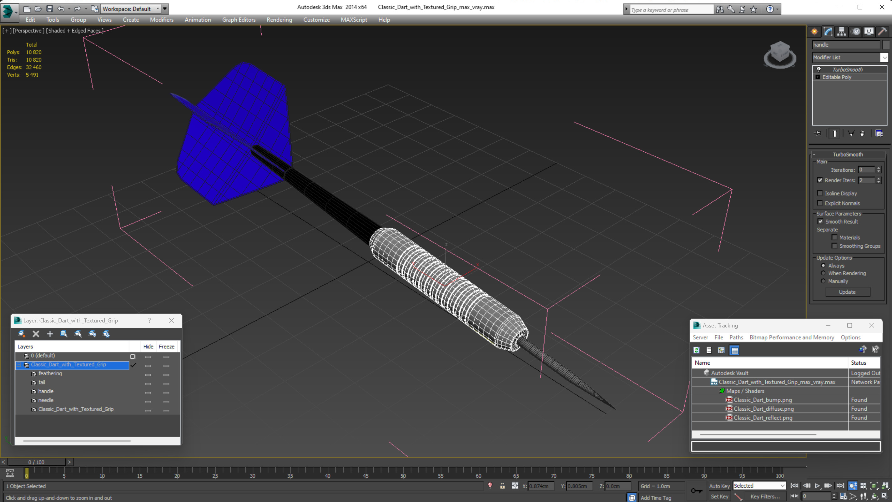 3D Classic Dart with Textured Grip