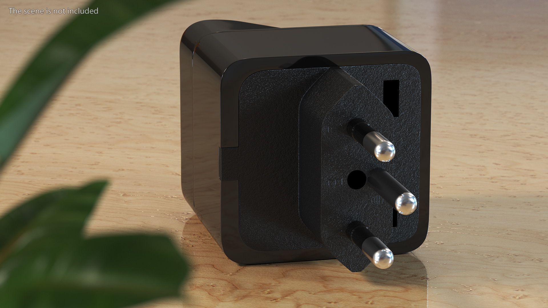 3D model Type N Universal Plug Adapter Black