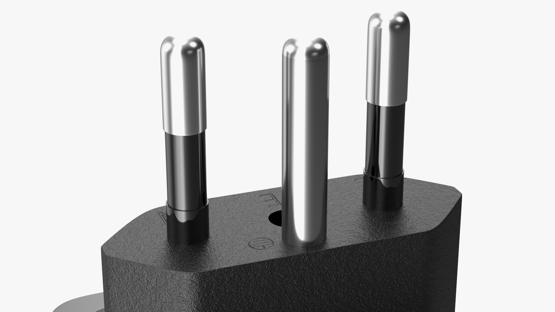 3D model Type N Universal Plug Adapter Black