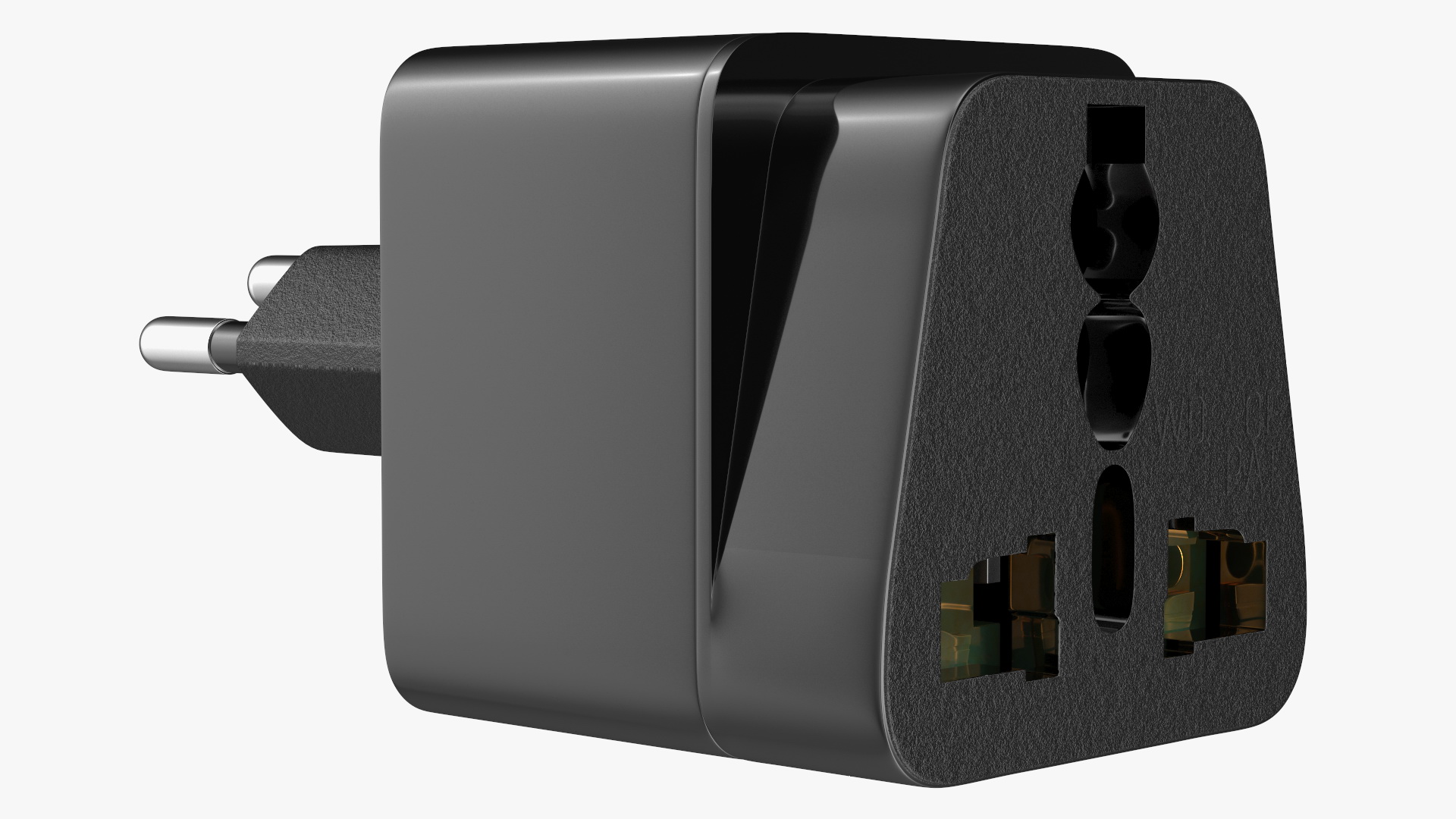 3D model Type N Universal Plug Adapter Black