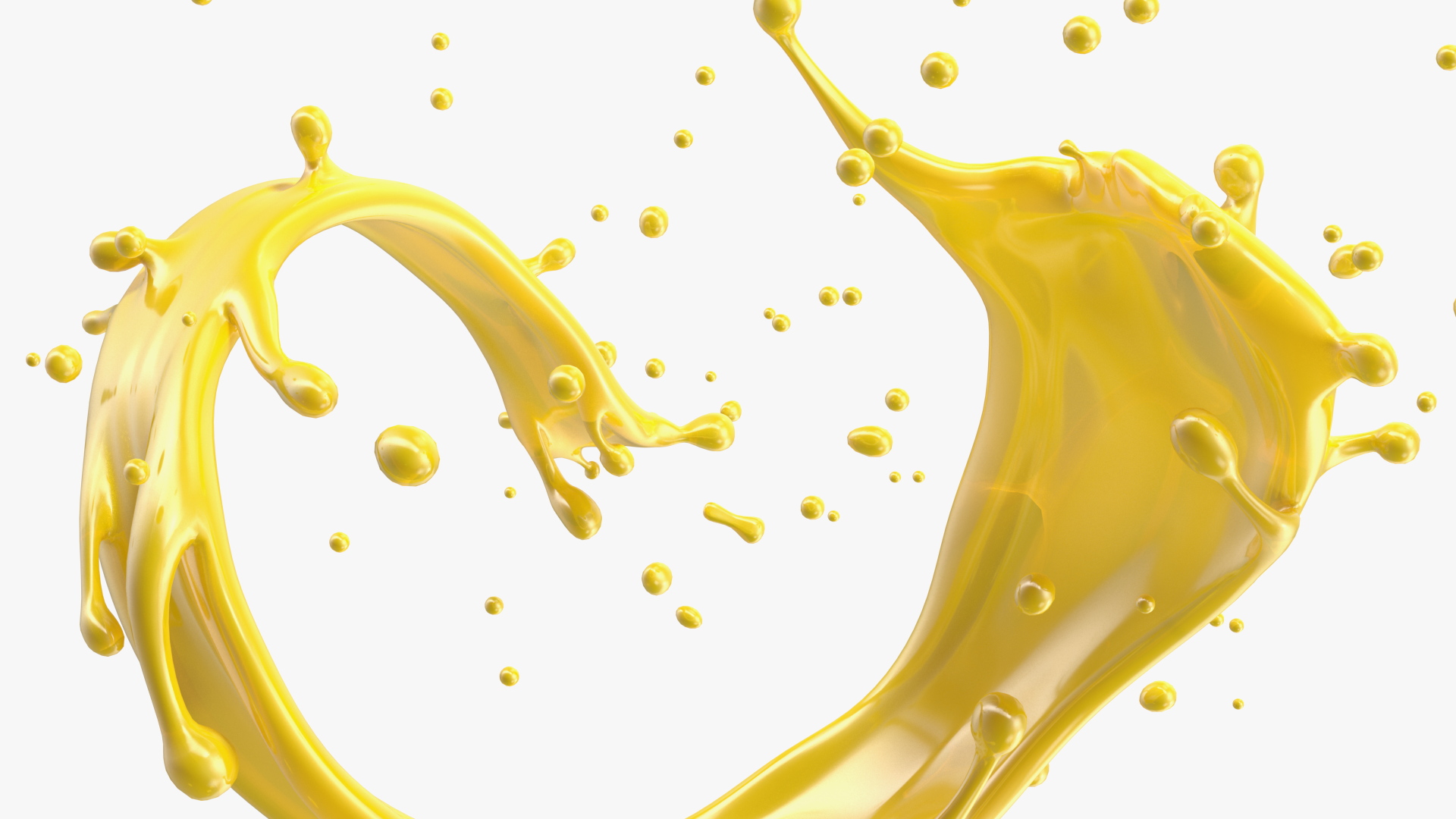 3D Orange Juice Splash Spiral