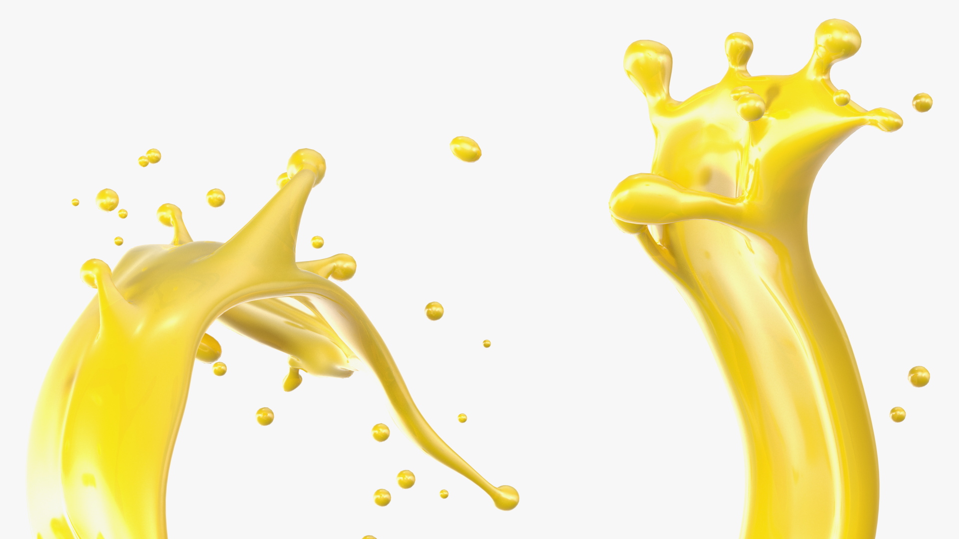 3D Orange Juice Splash Spiral