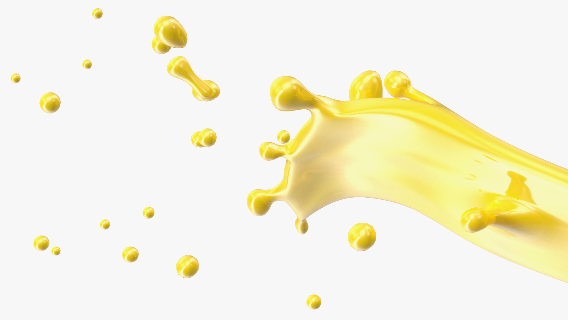 3D Orange Juice Splash Spiral