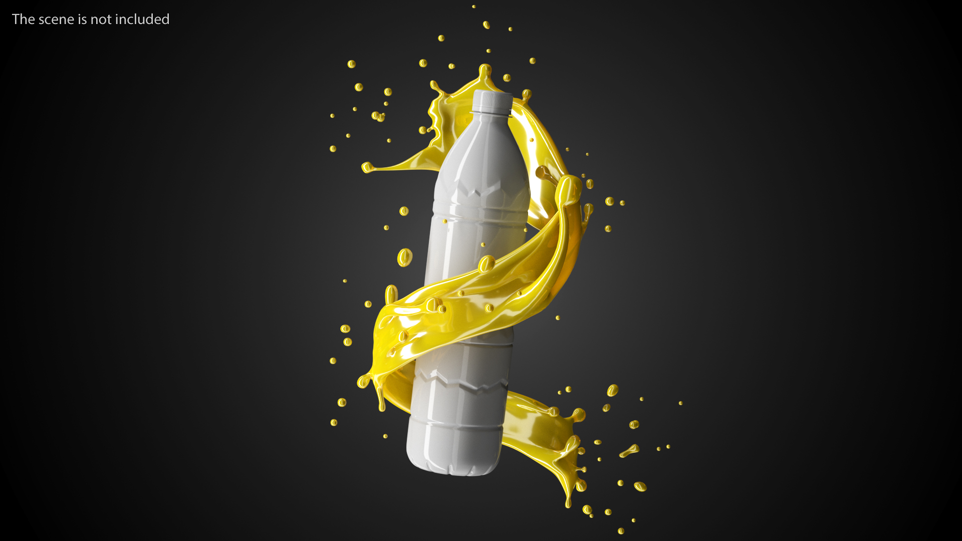 3D Orange Juice Splash Spiral
