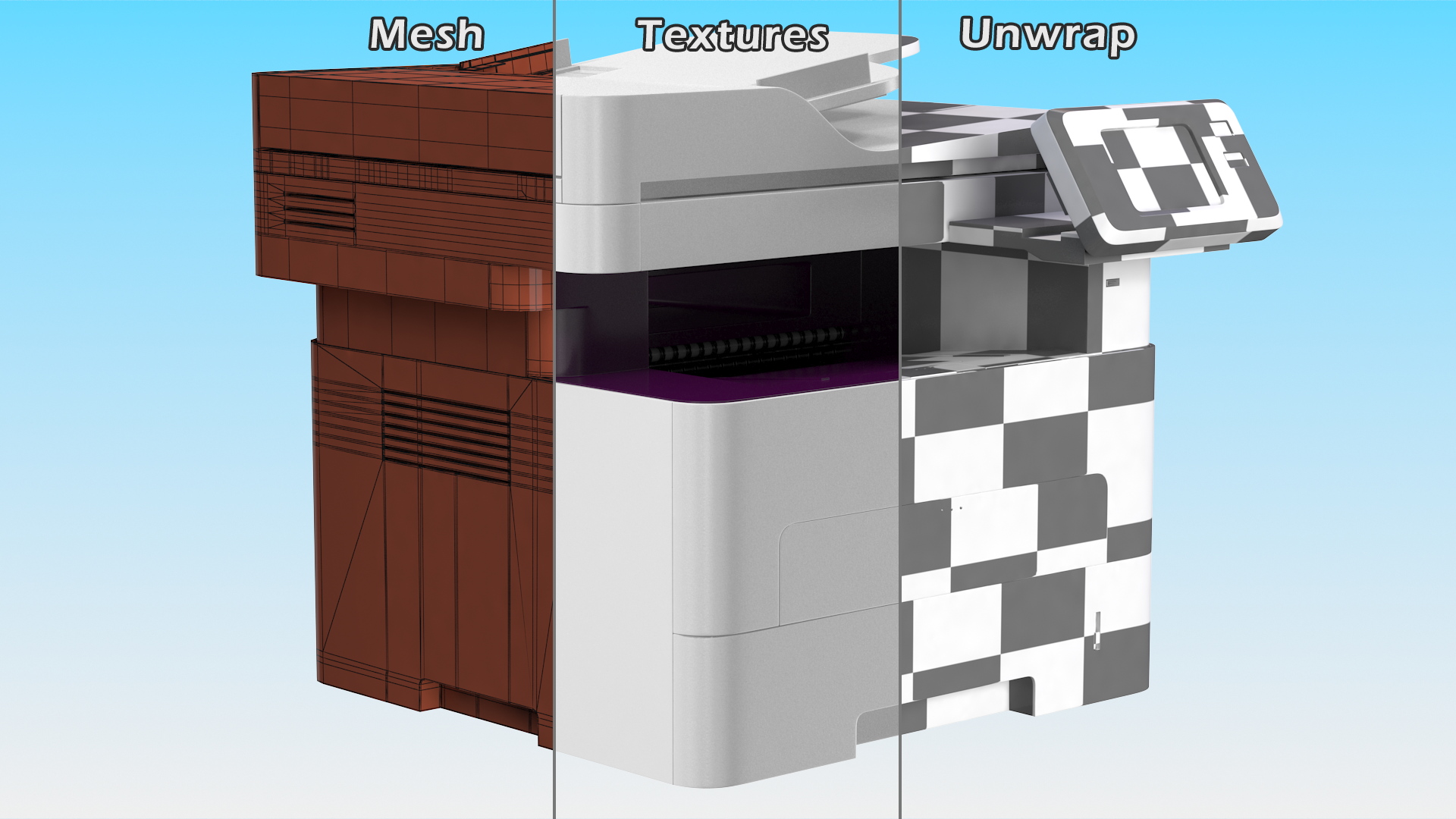 Multifunction Laser Printer Power OFF 3D