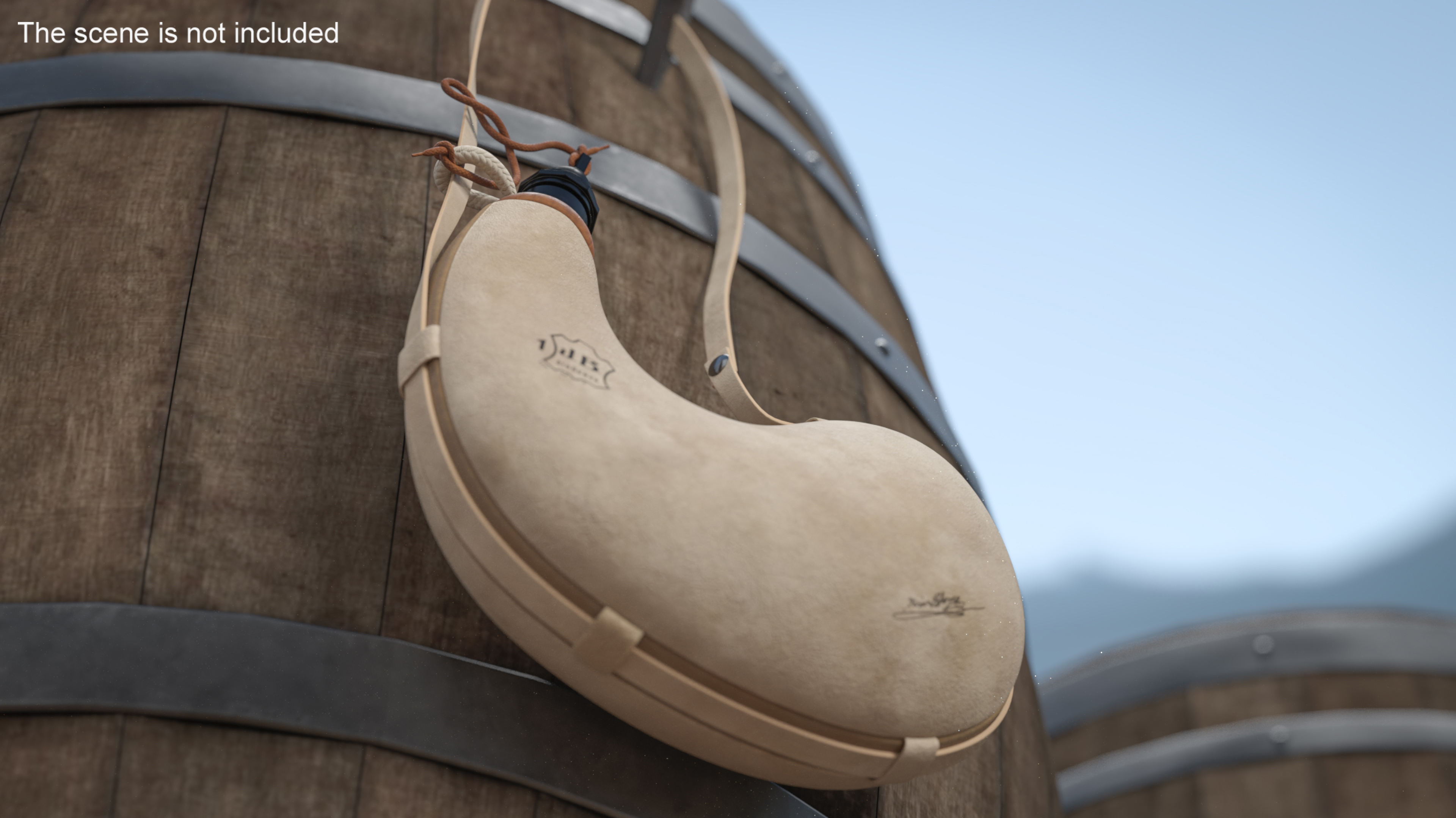3D model Hanging Wineskin JB Beige