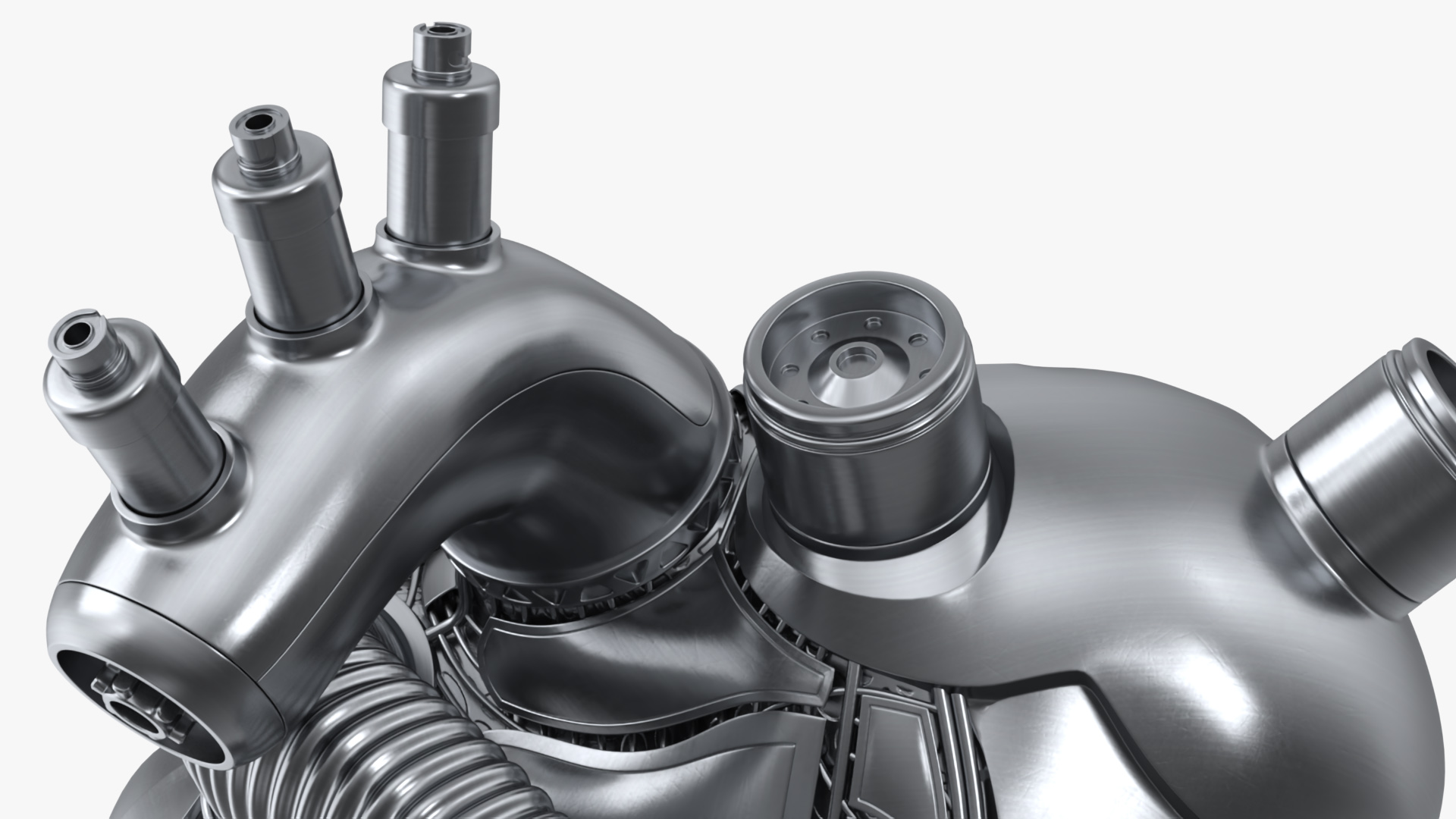 3D model Cyberpunk Robotic Heart Chrome