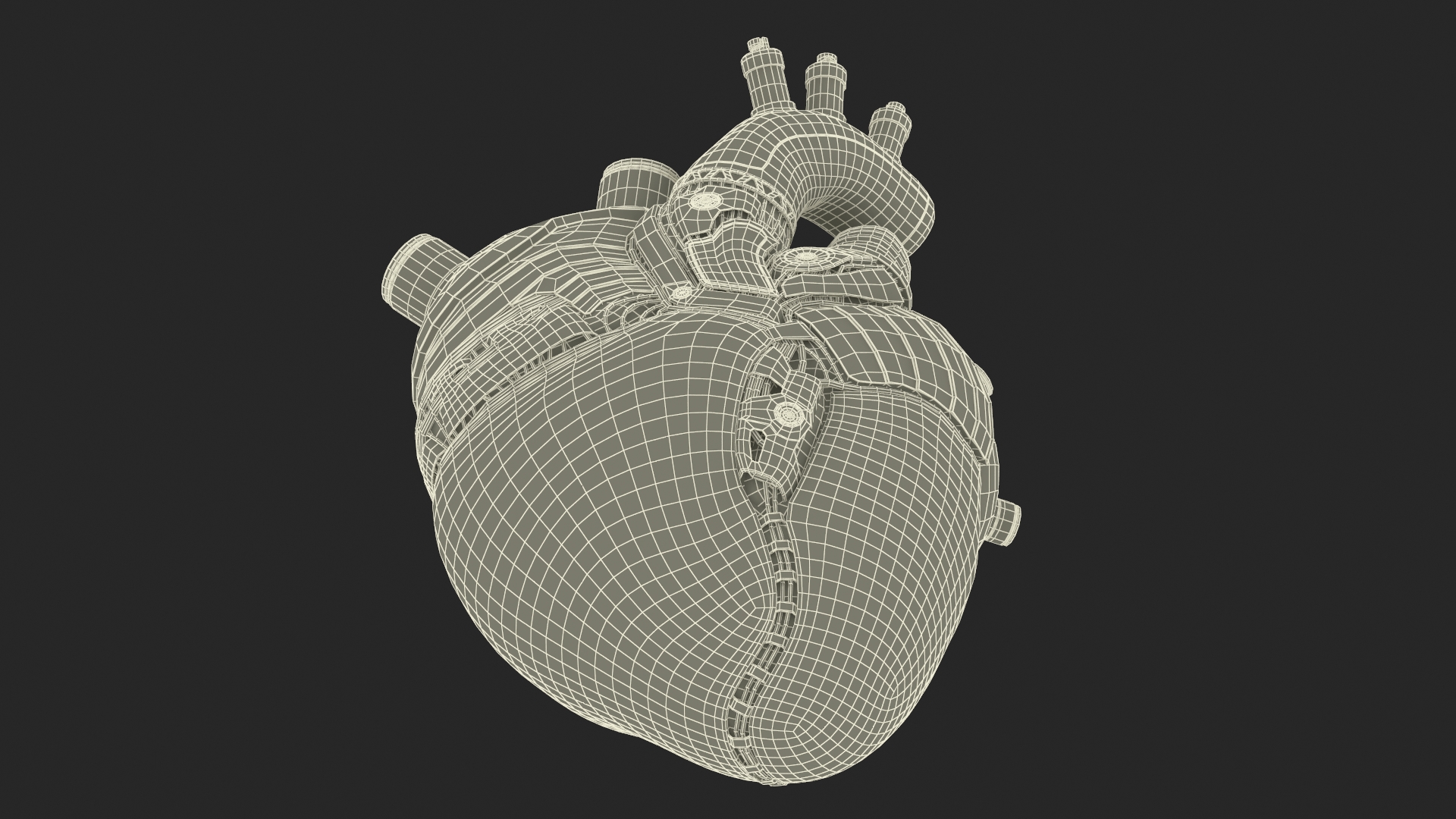 3D model Cyberpunk Robotic Heart Chrome