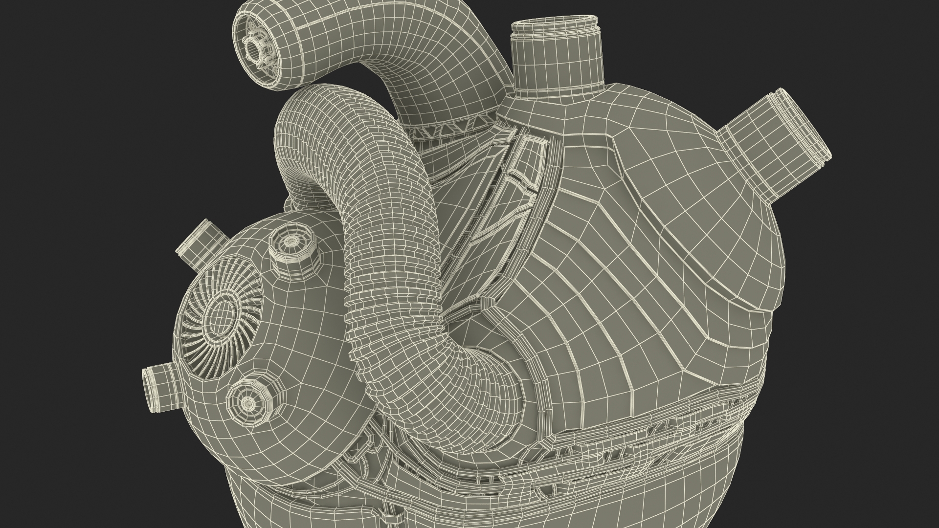 3D model Cyberpunk Robotic Heart Chrome
