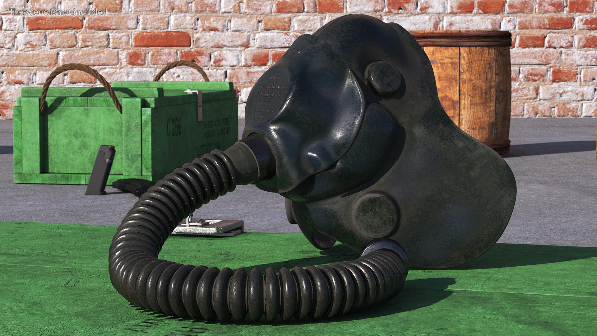 Old Fighter Pilot Oxygen Mask 3D model