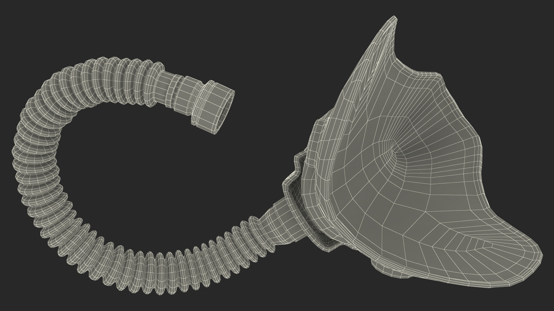 Old Fighter Pilot Oxygen Mask 3D model