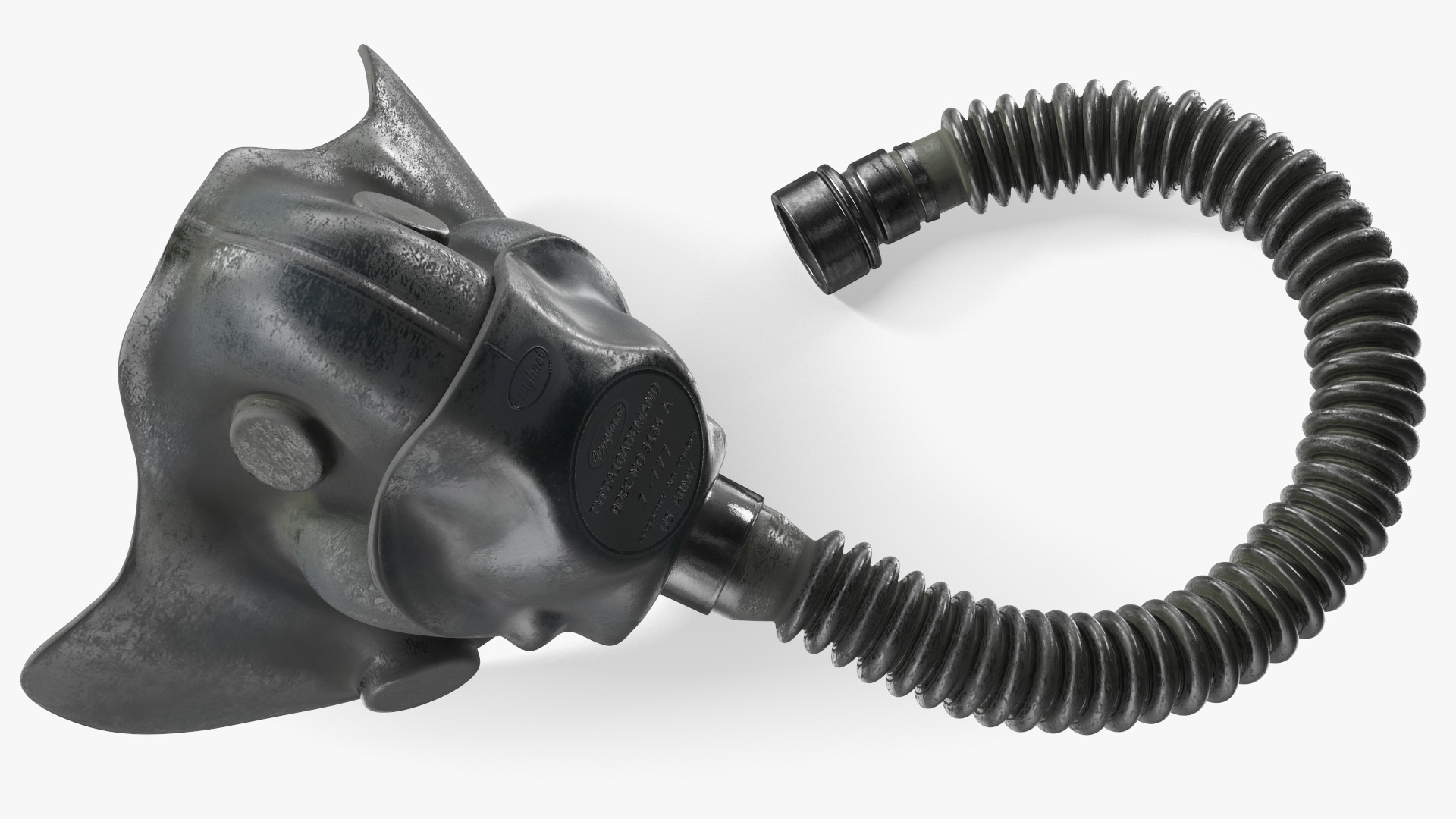 Old Fighter Pilot Oxygen Mask 3D model