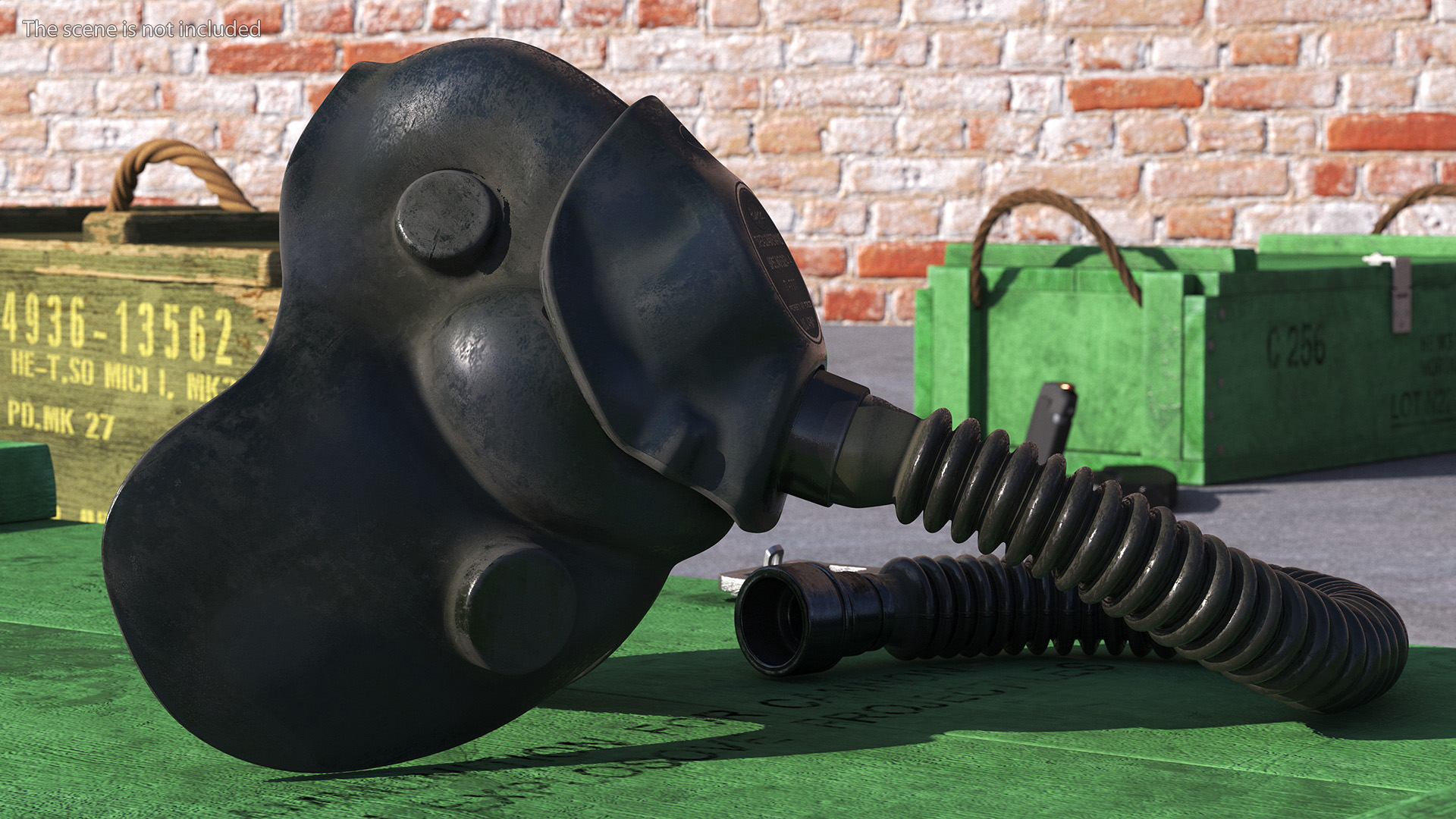 Old Fighter Pilot Oxygen Mask 3D model