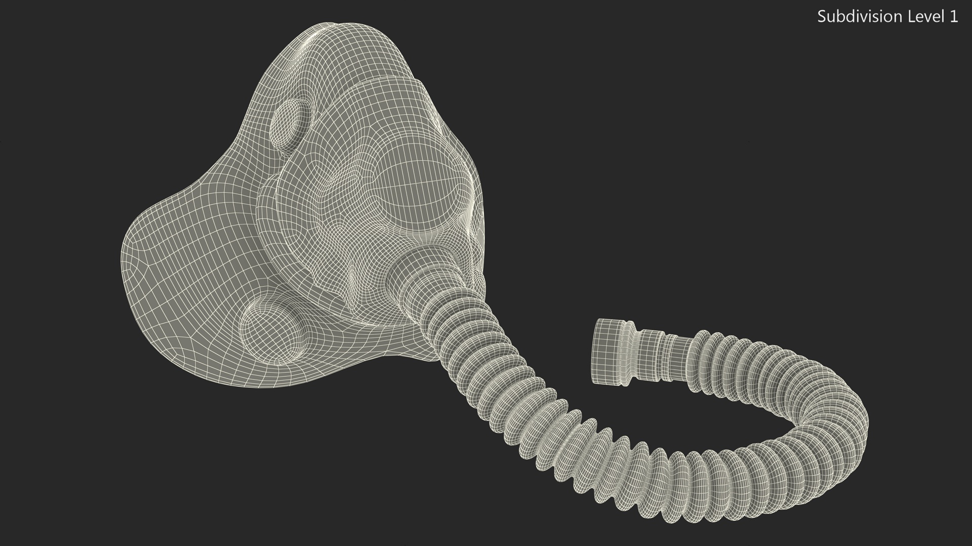 Old Fighter Pilot Oxygen Mask 3D model