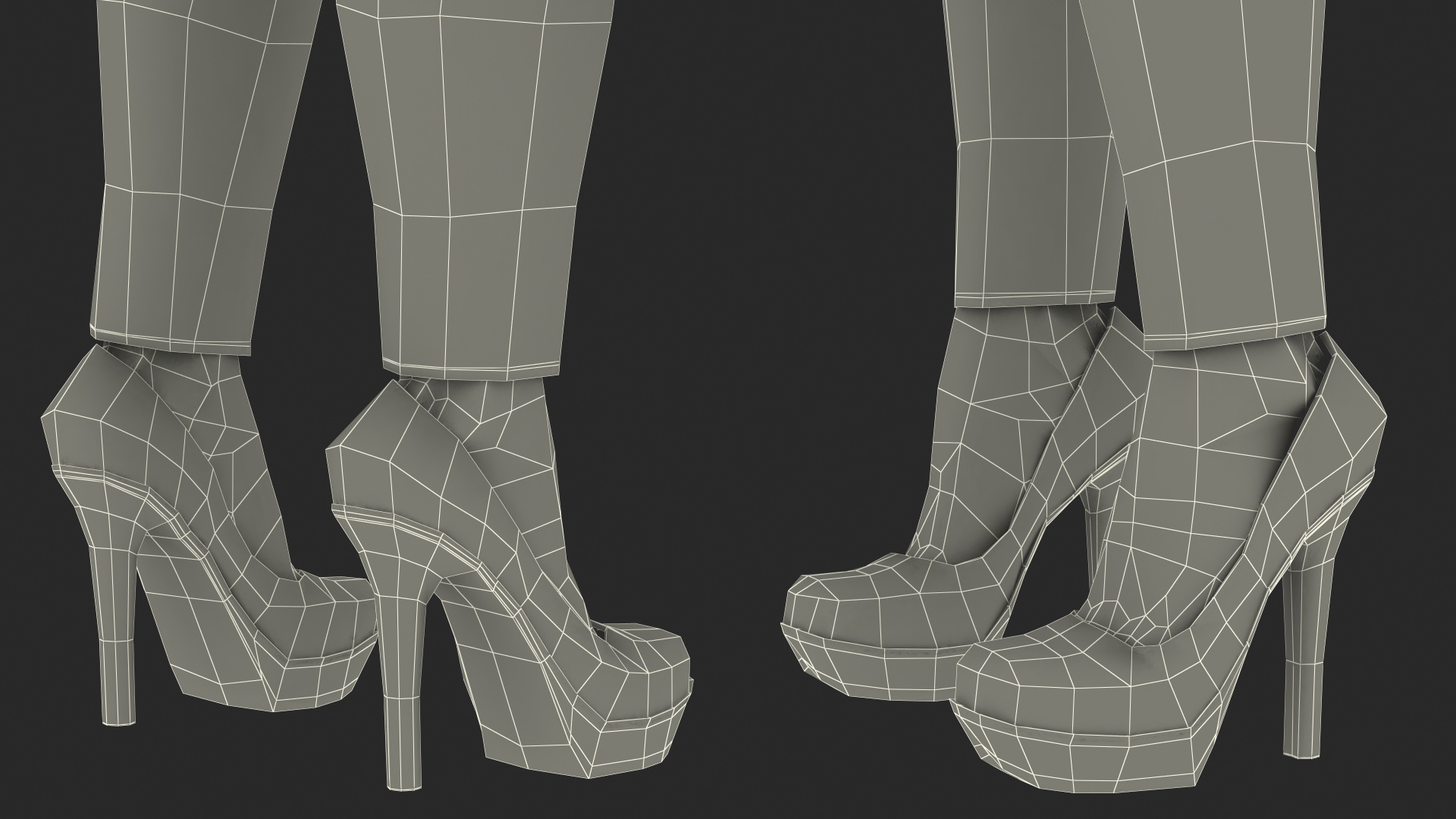 Fashionable Style Young Black Woman Standing Pose 3D model
