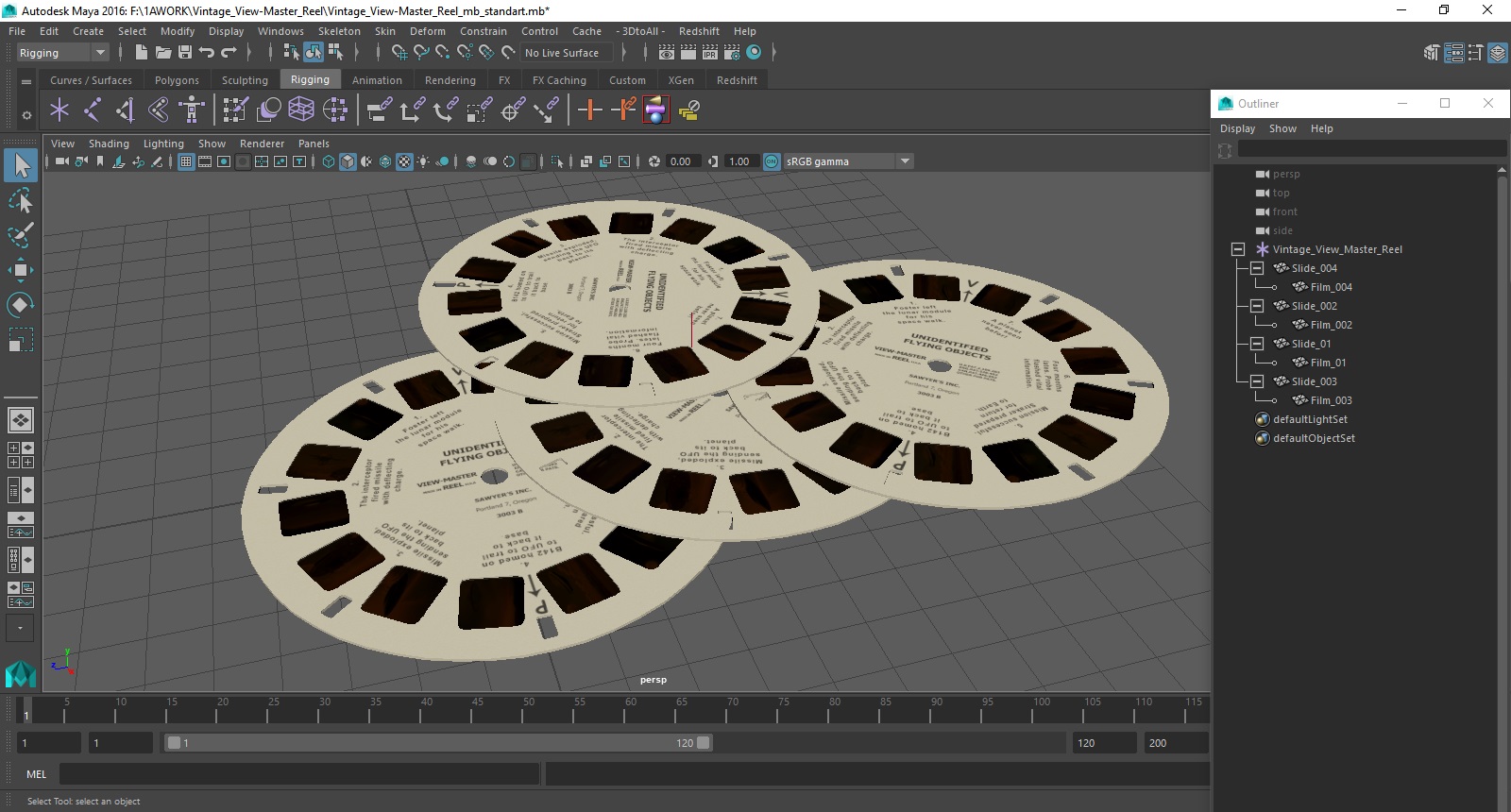 Vintage View-Master Reel 3D model