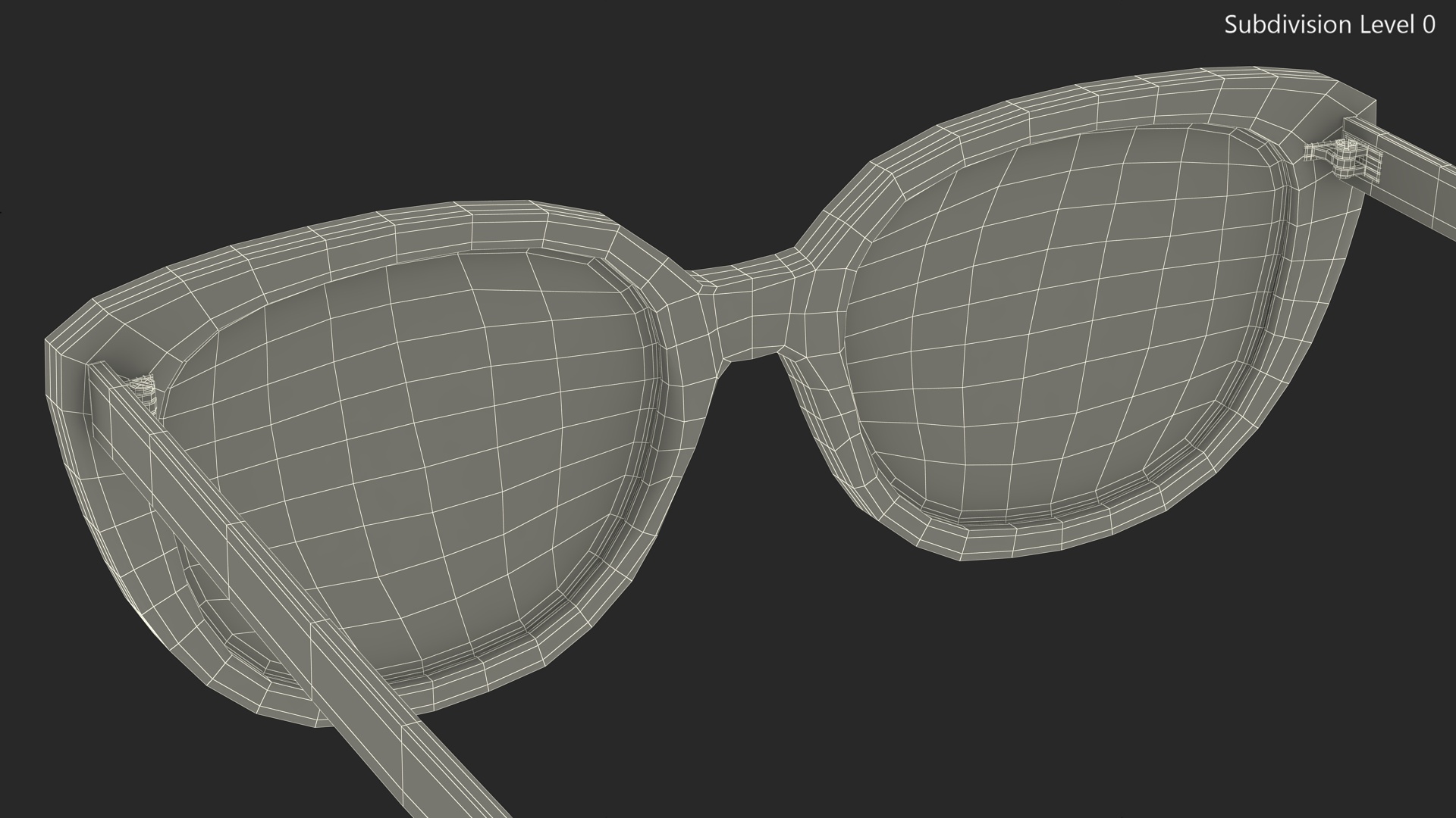 Vintage Cat Eye Sunglasses Brown 3D