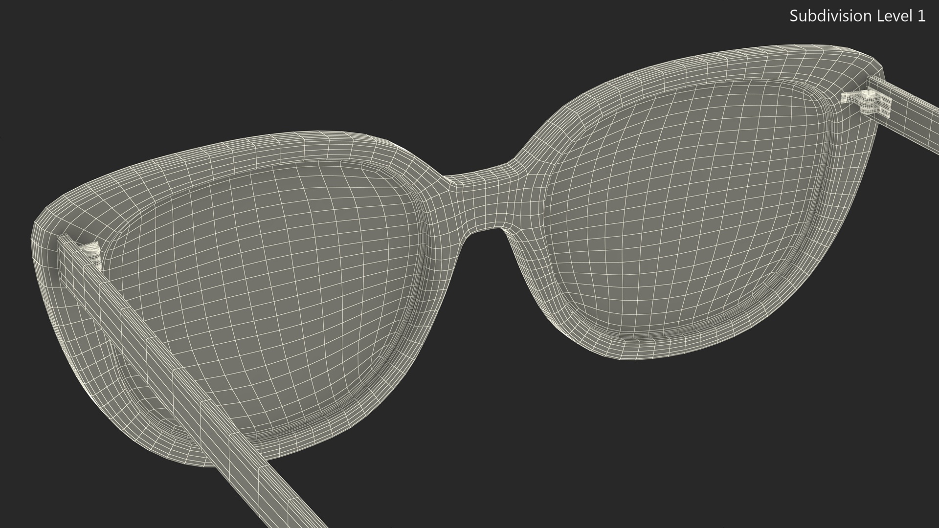 Vintage Cat Eye Sunglasses Brown 3D