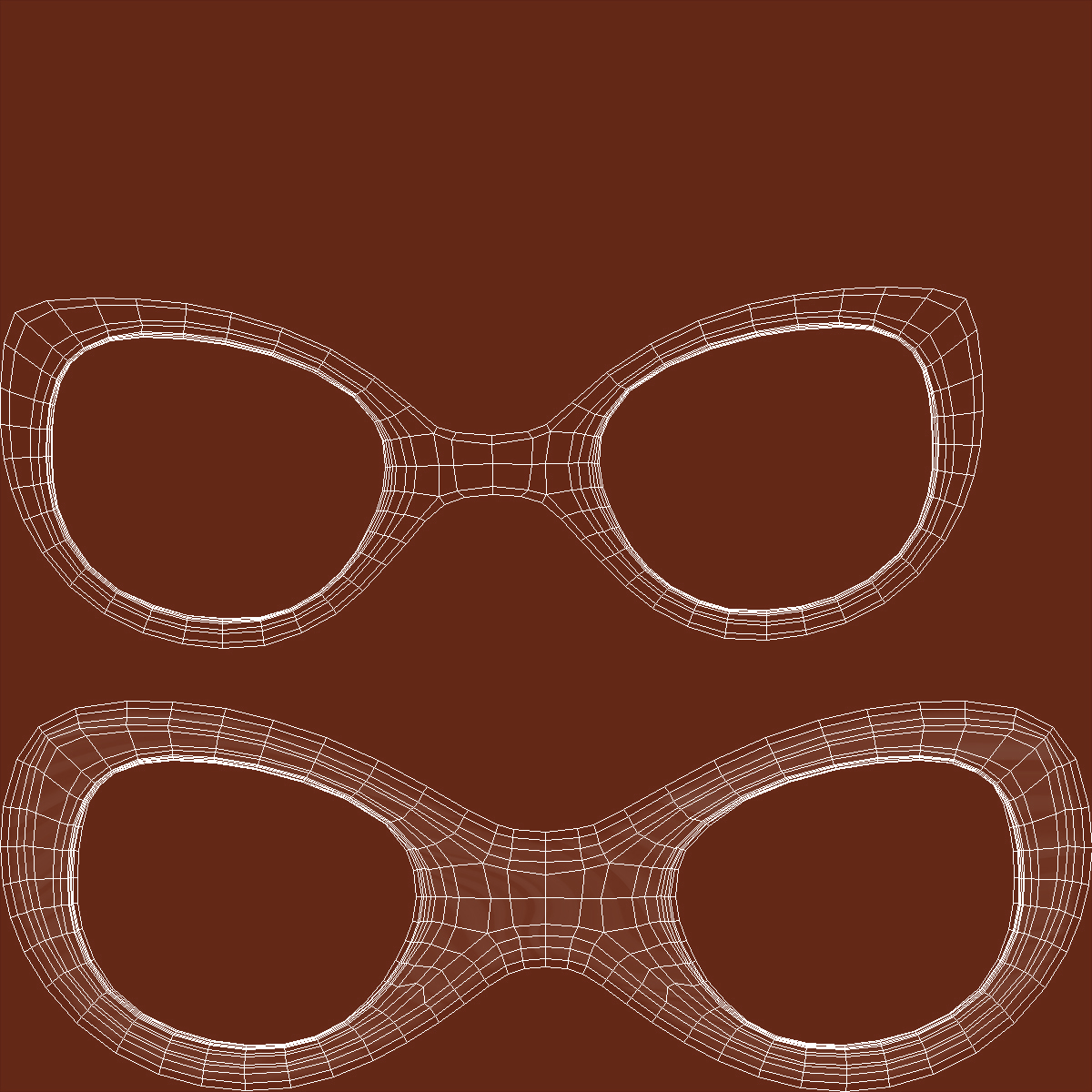 Vintage Cat Eye Sunglasses Brown 3D