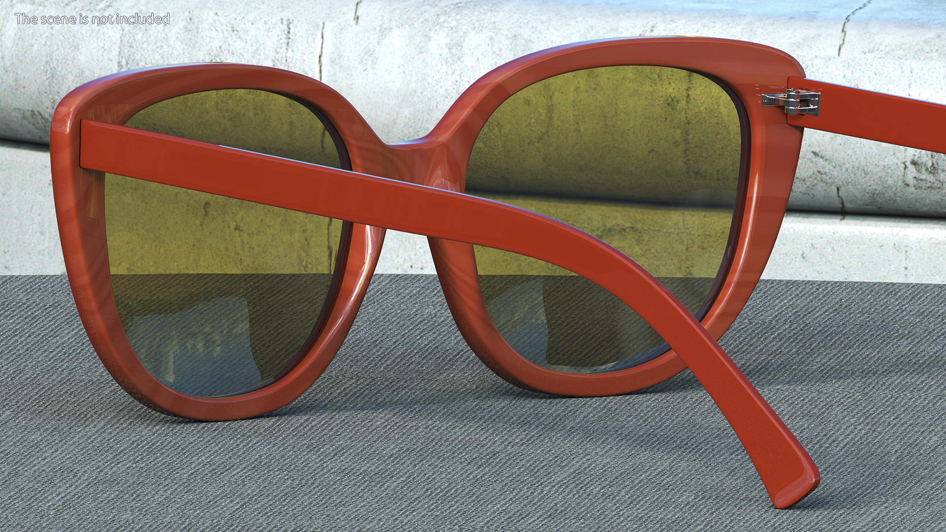 Vintage Cat Eye Sunglasses Brown 3D