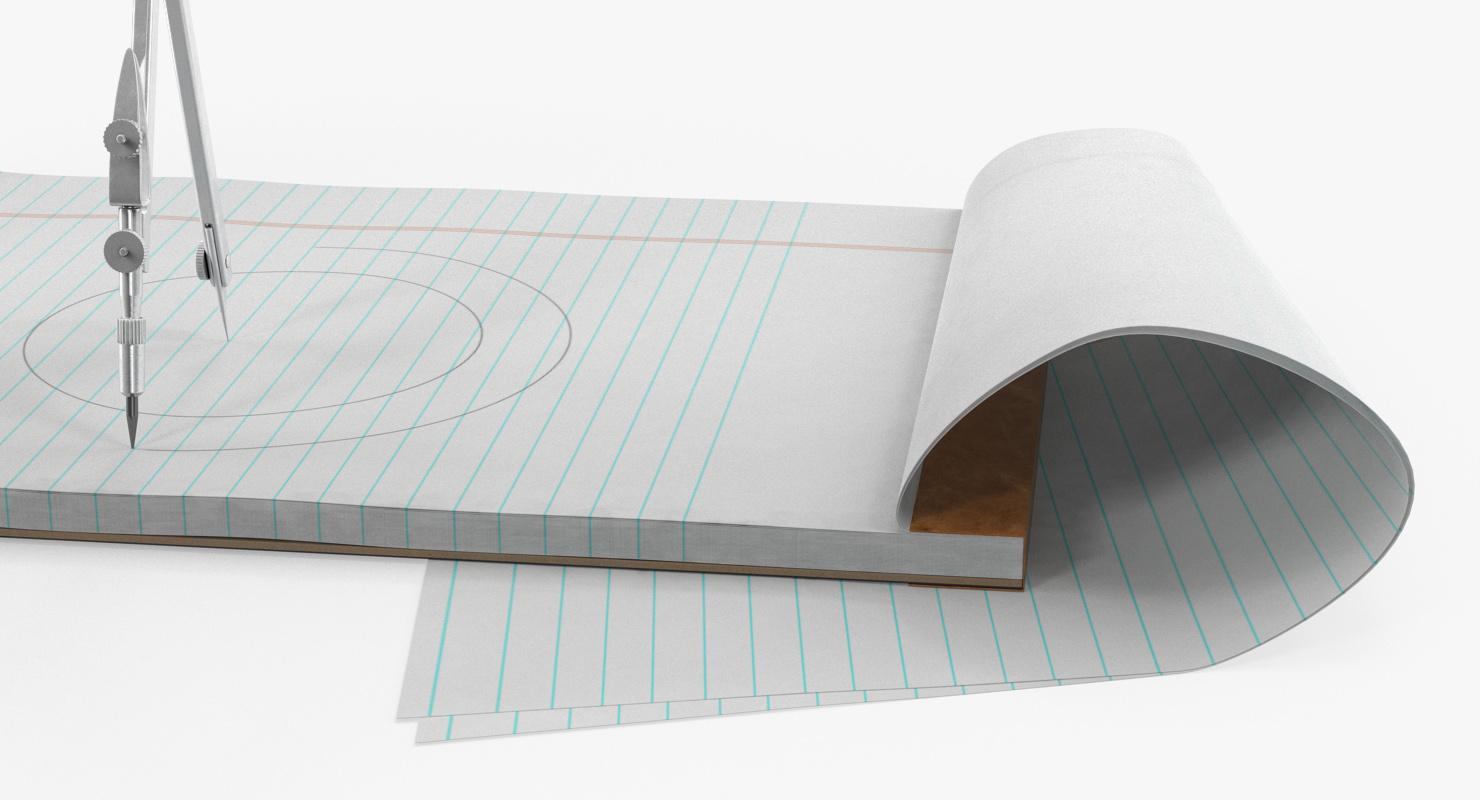 Compass Circle Drawing Hand Rigged 3D model