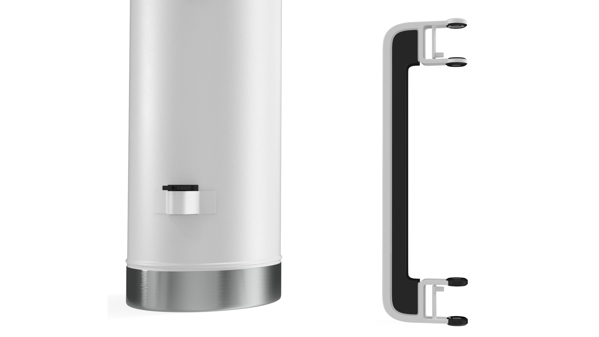Stainless Steel Thermos with Folded Handle 3D