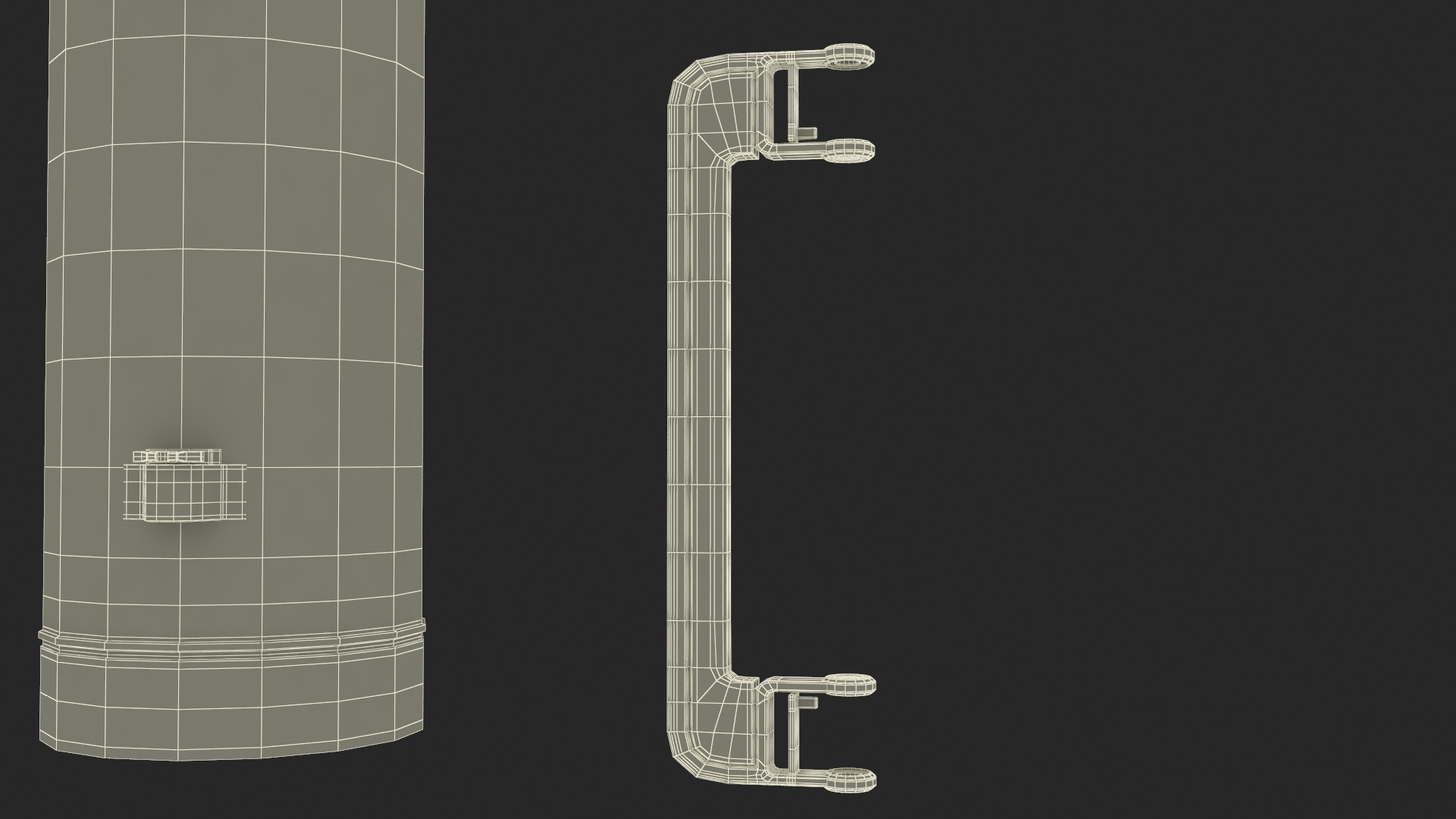 Stainless Steel Thermos with Folded Handle 3D
