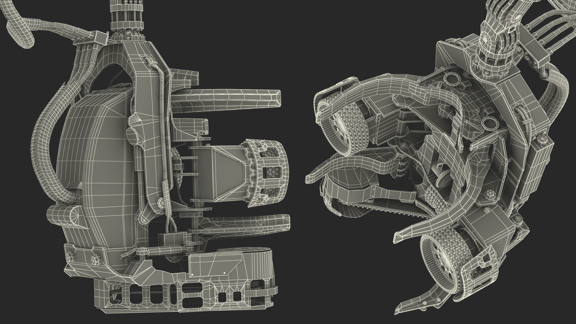 3D model Forestry Harvester PONSSE Bear 8W Dirty Rigged for Maya