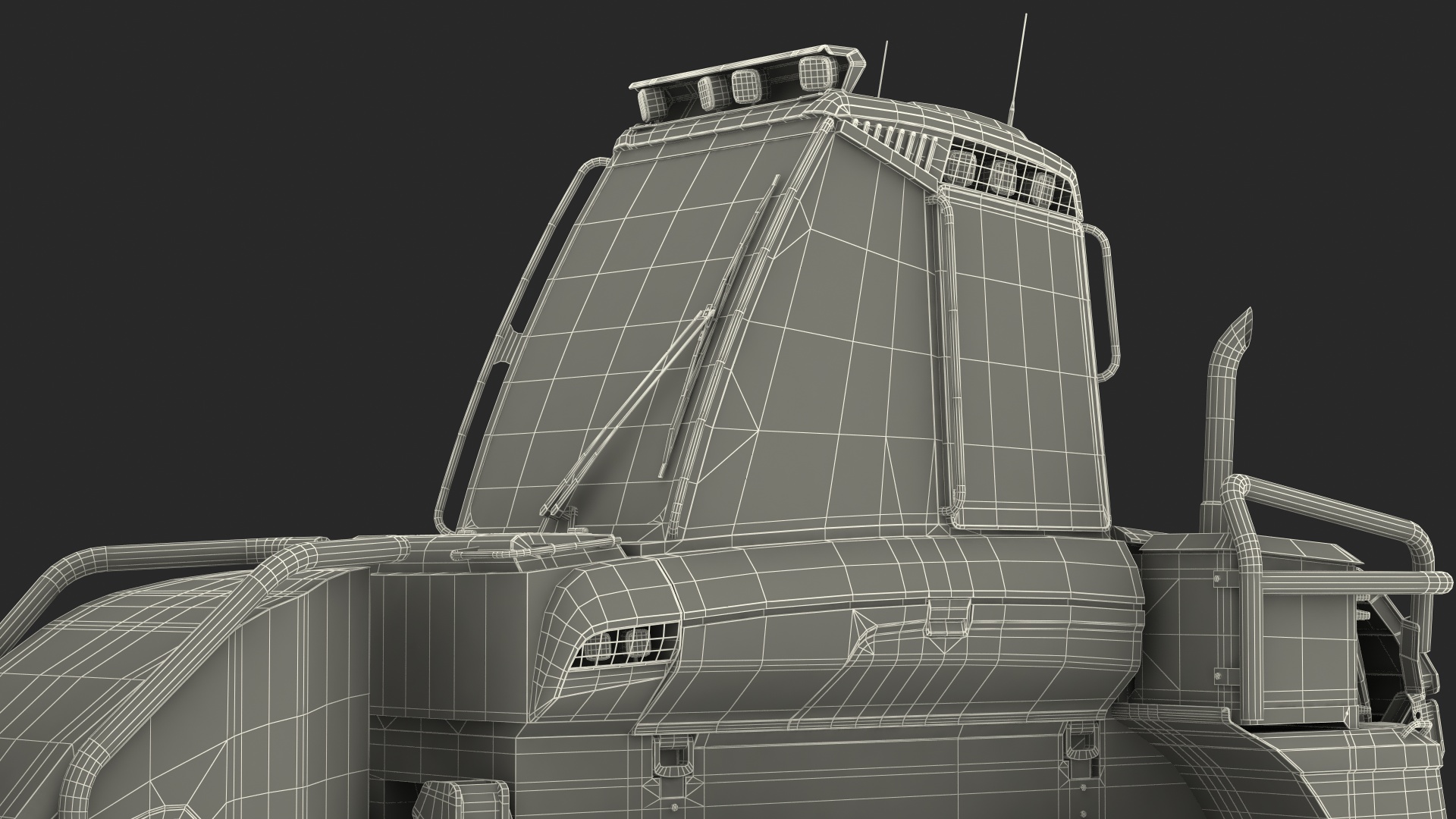 3D model Forestry Harvester PONSSE Bear 8W Dirty Rigged for Maya
