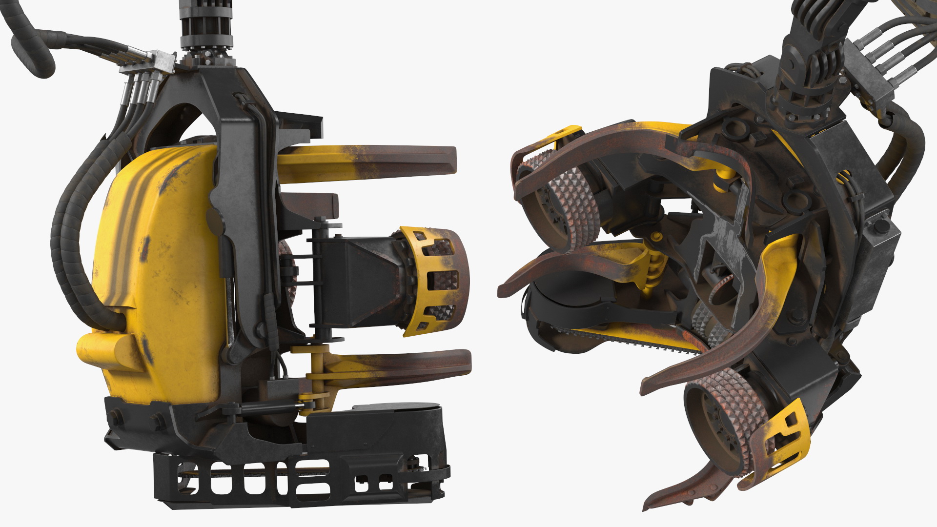 3D model Forestry Harvester PONSSE Bear 8W Dirty Rigged for Maya