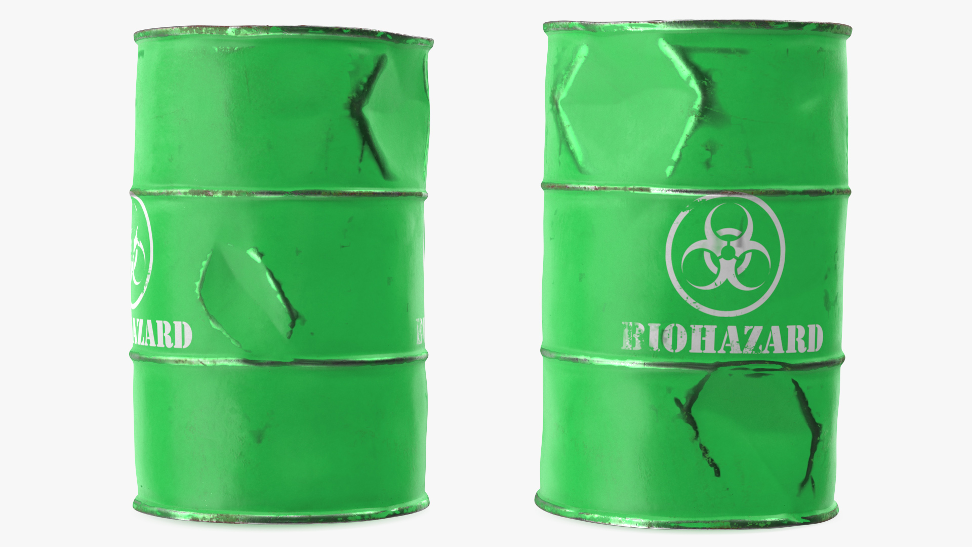 Rusty Biohazard Barrel 3D
