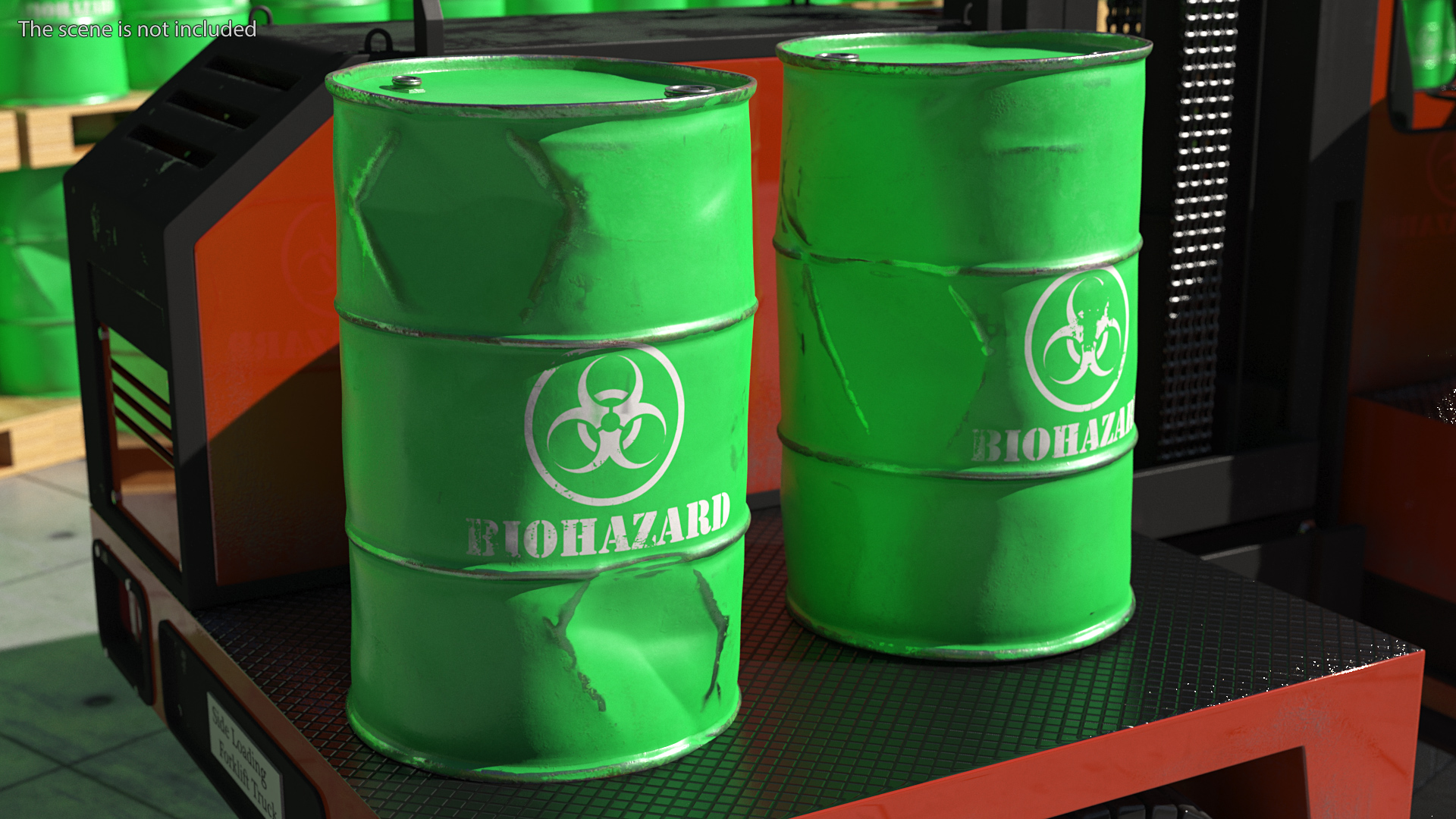 Rusty Biohazard Barrel 3D
