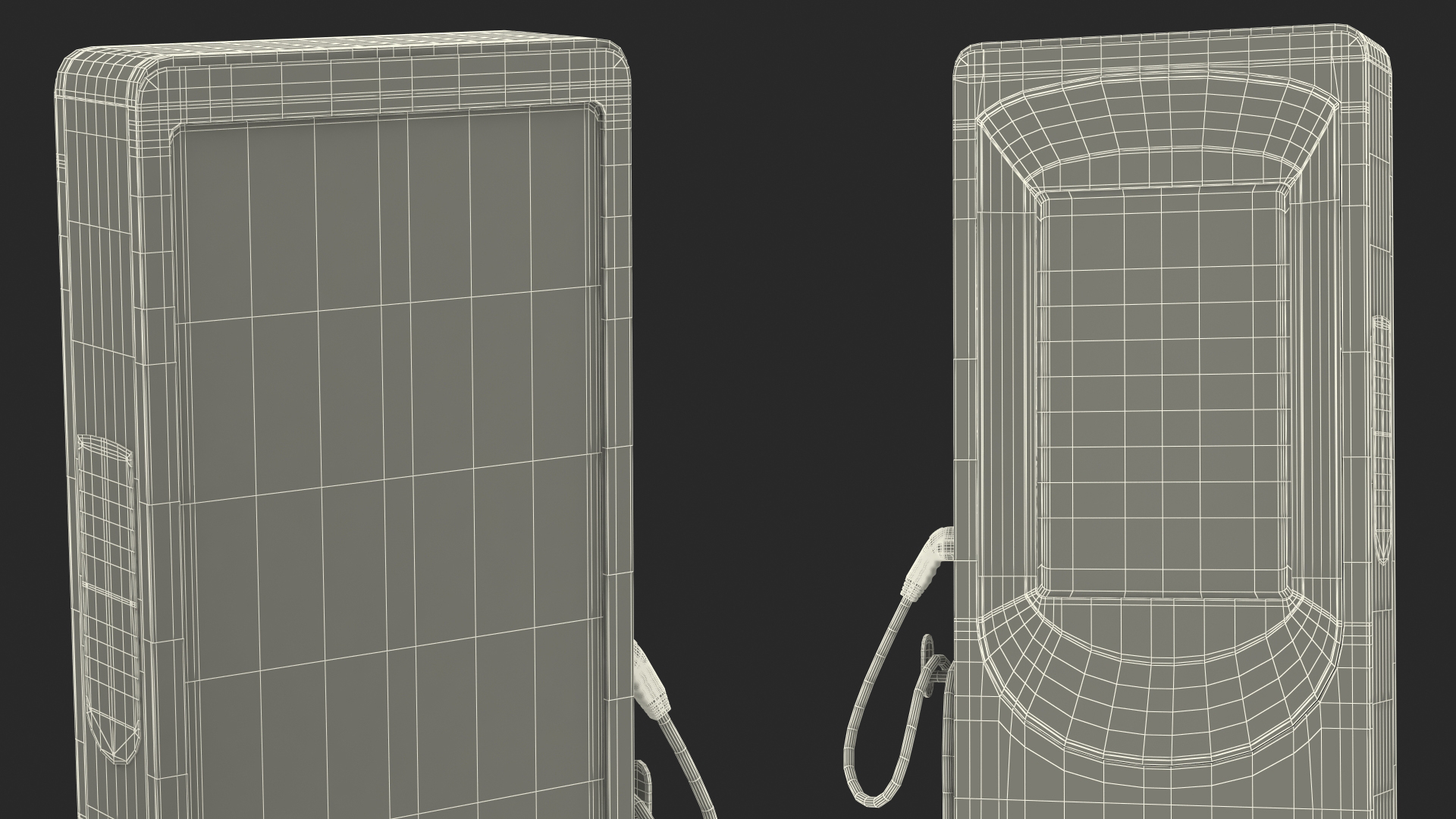 3D model Electric Car Charging Station and Lucid Air 2021 Rigged