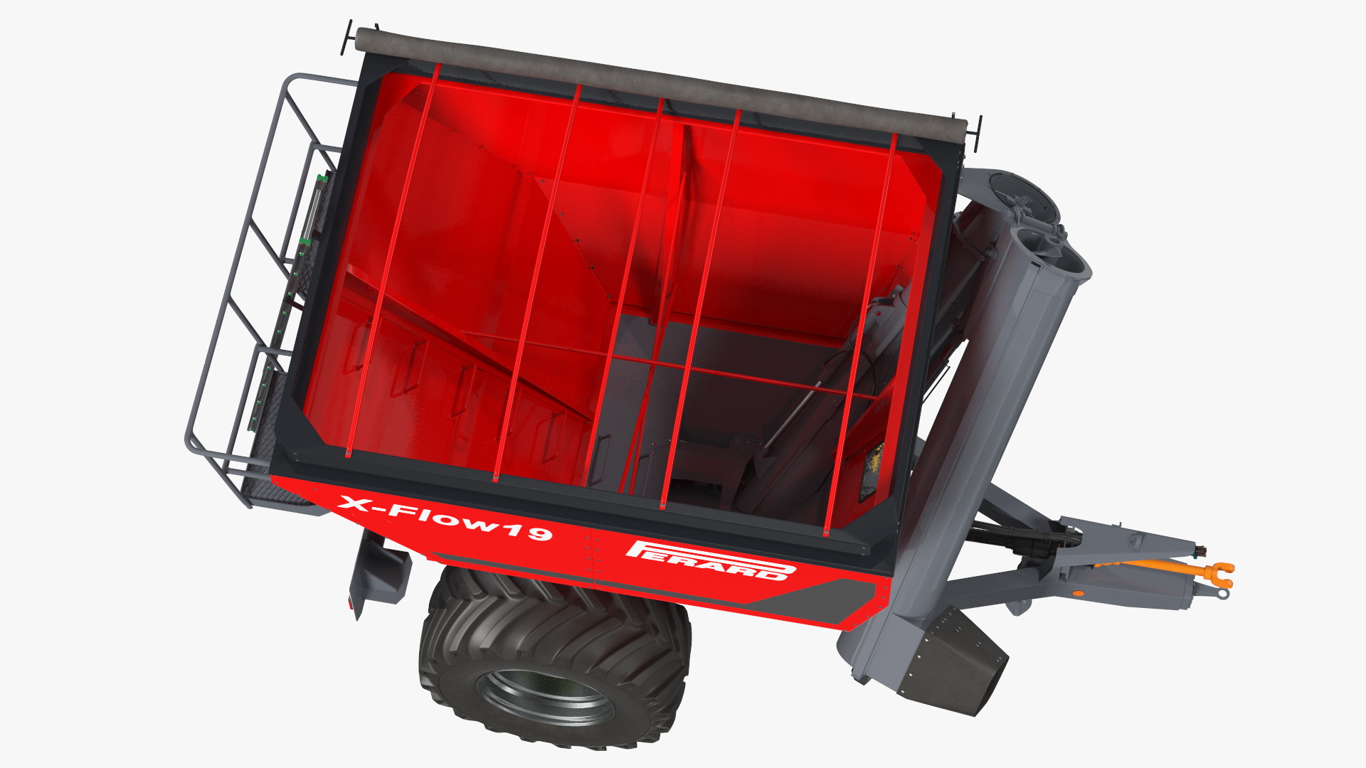 Perard X-Flow 19 Transbordeur Red New Rigged 3D model