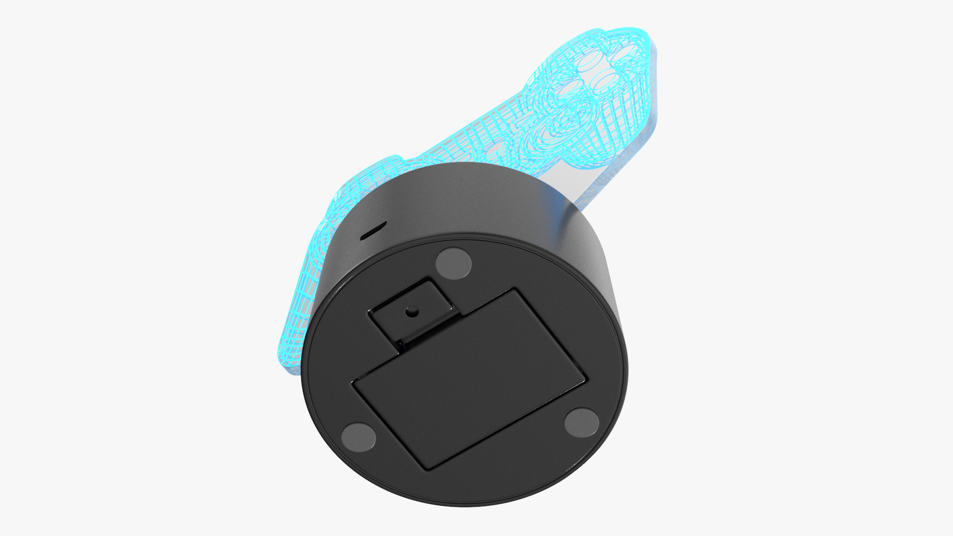 3D Gamepad Shape LED Hologram Night Light Blue model