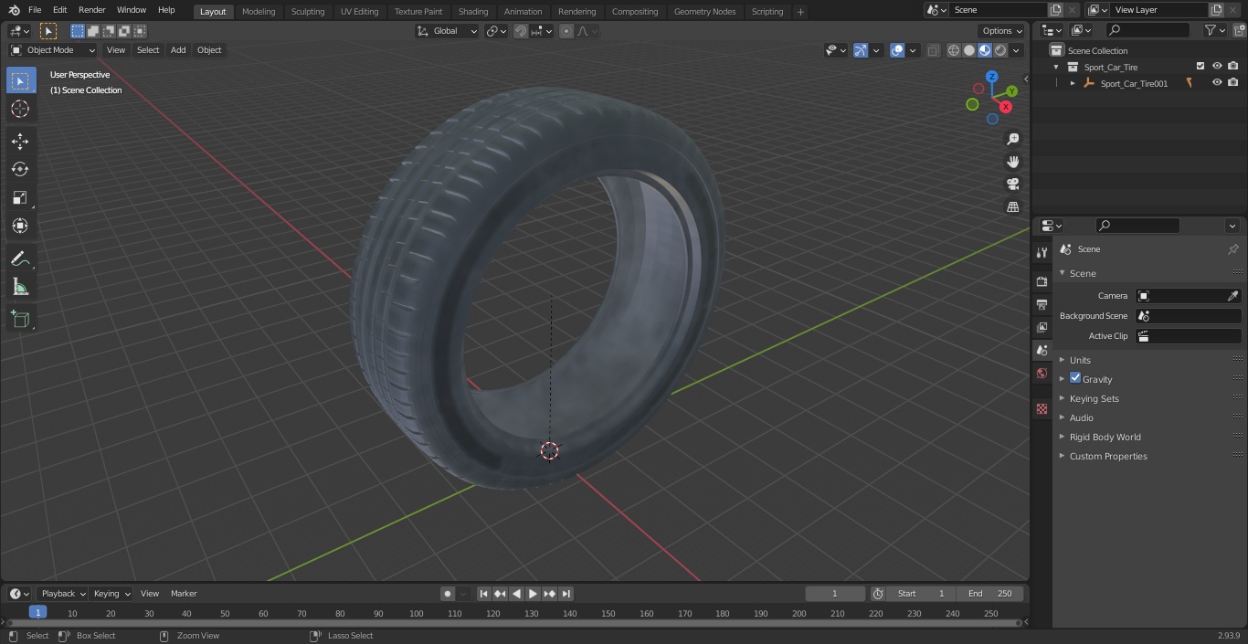 Sport Car Tire 3D model