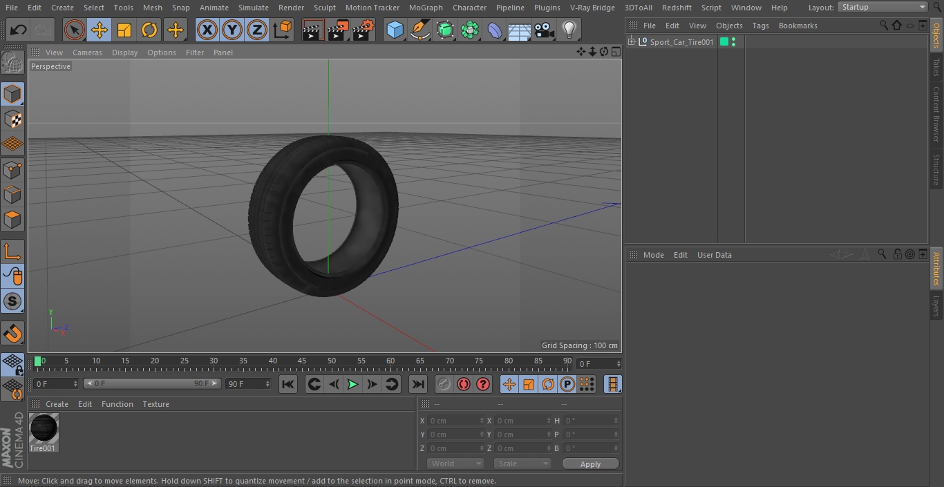 Sport Car Tire 3D model