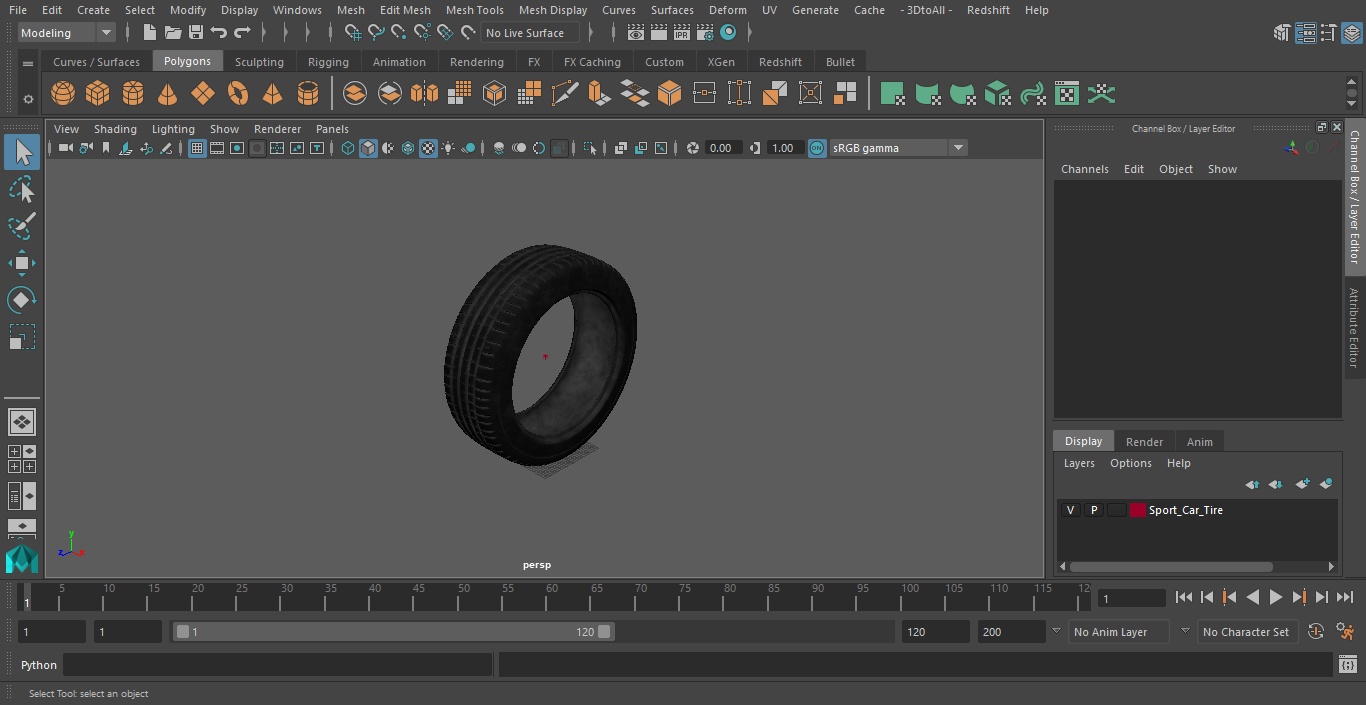 Sport Car Tire 3D model