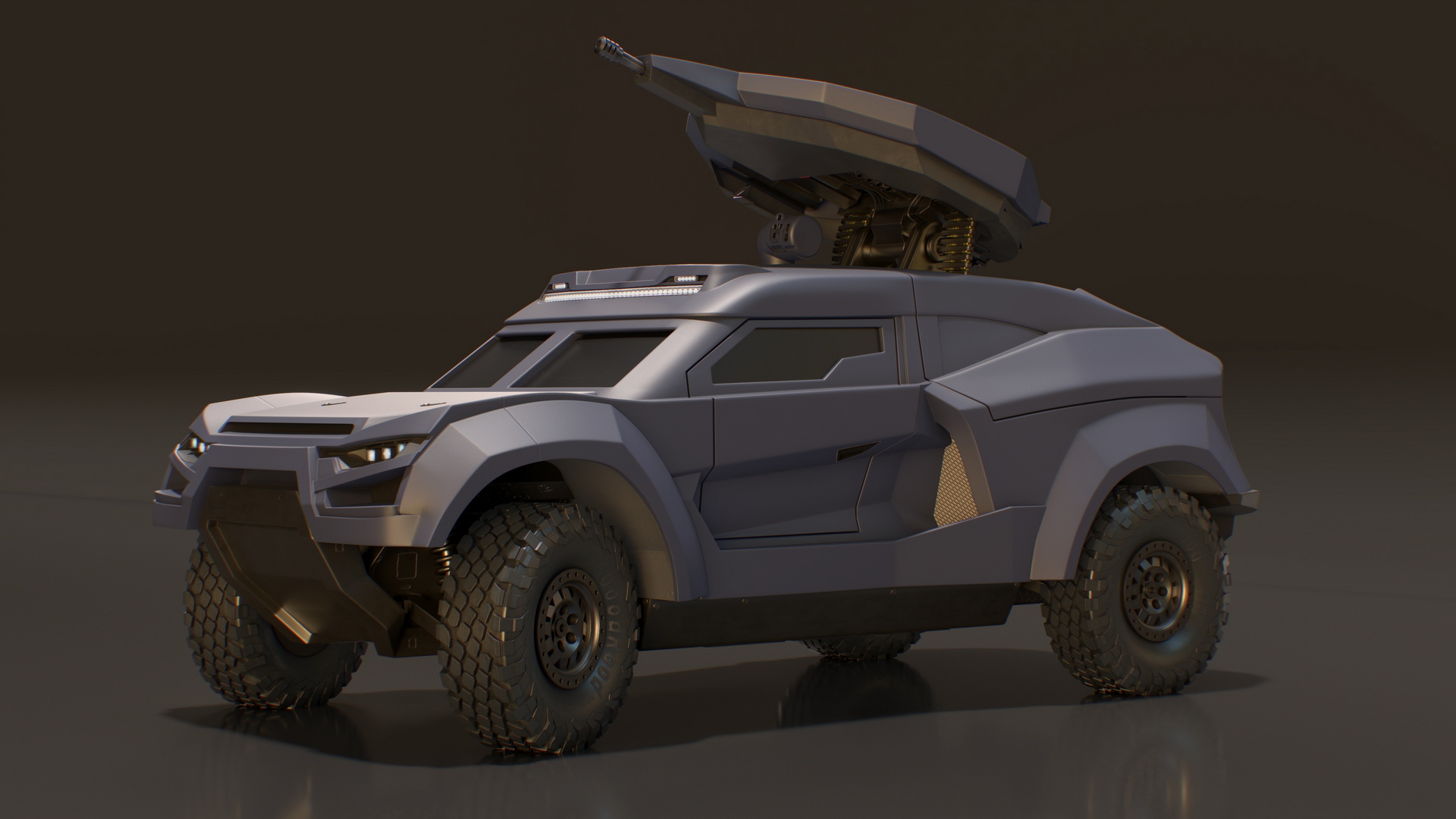 3D model Armored Tactical Ground Interceptor Vehicle Rigged