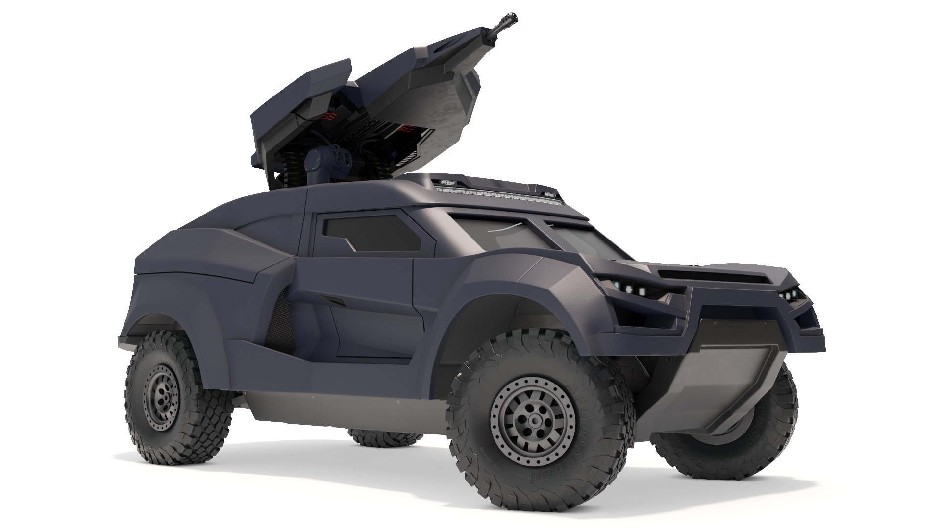 3D model Armored Tactical Ground Interceptor Vehicle Rigged