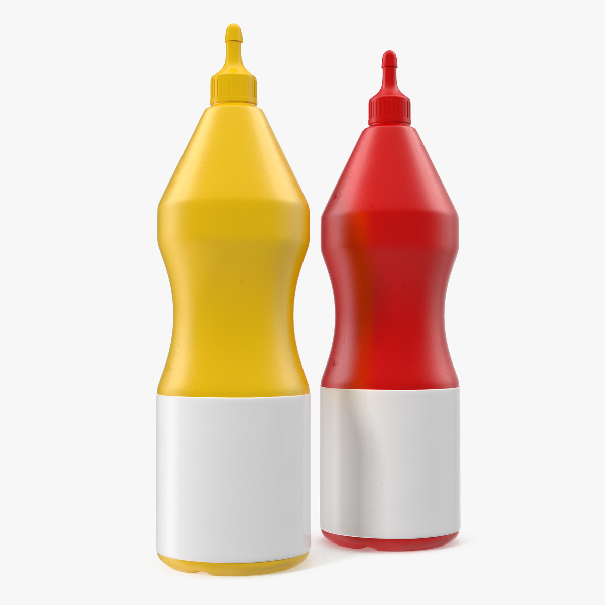 Ketchup and Mustard Plastic Bottles