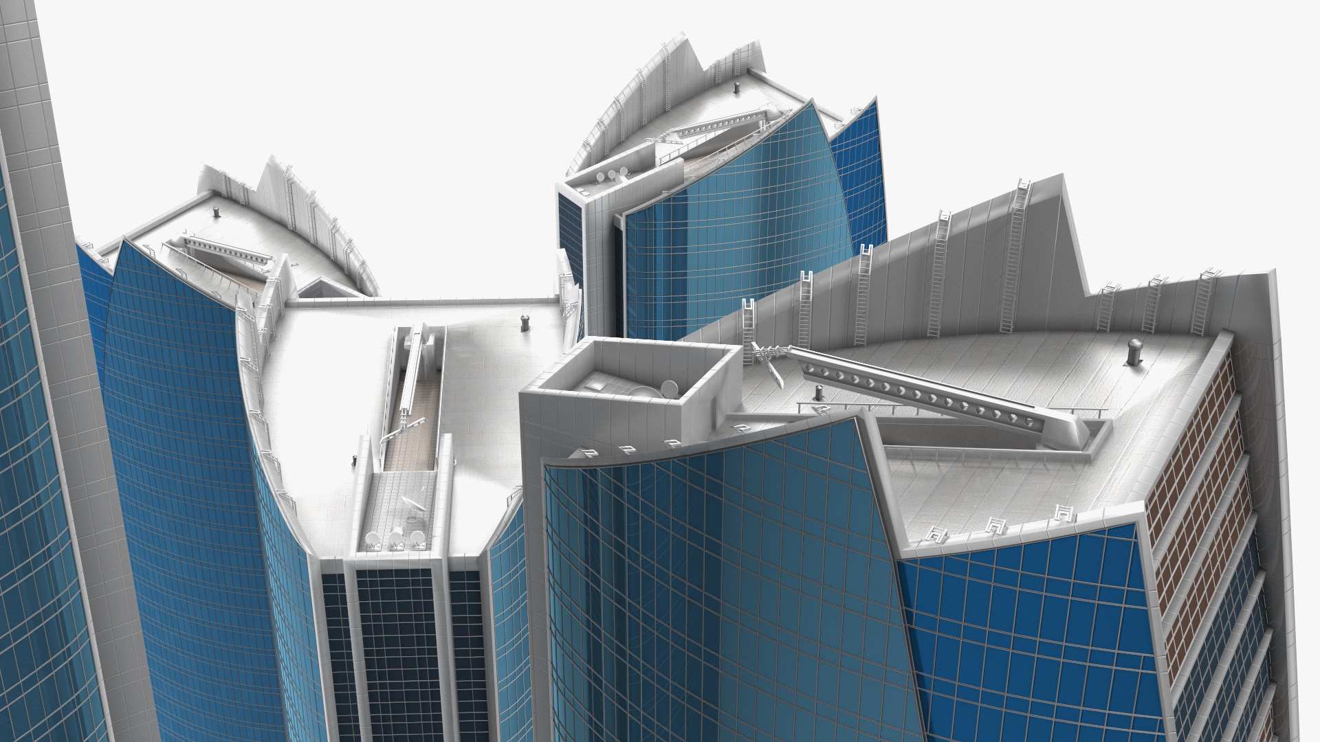 3D Etihad Towers model
