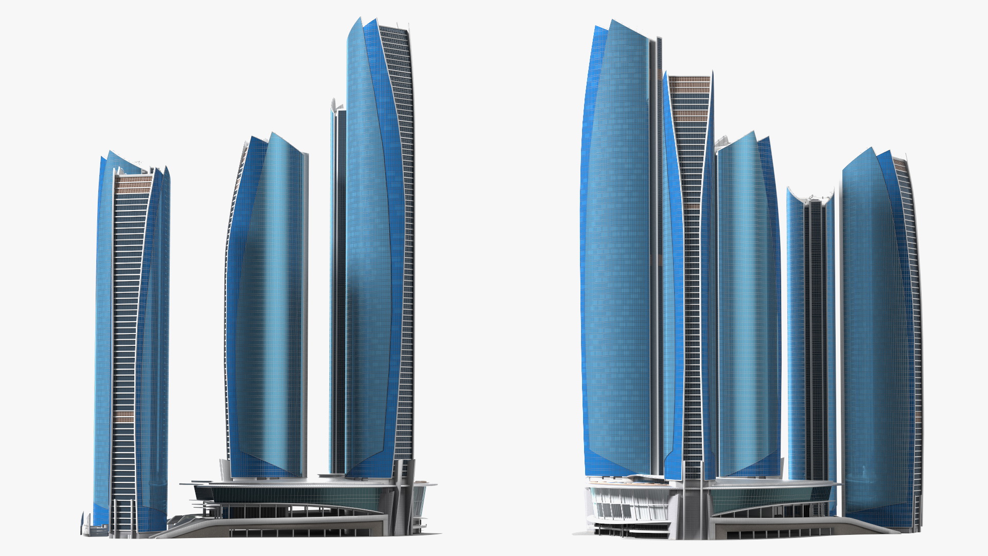 3D Etihad Towers model