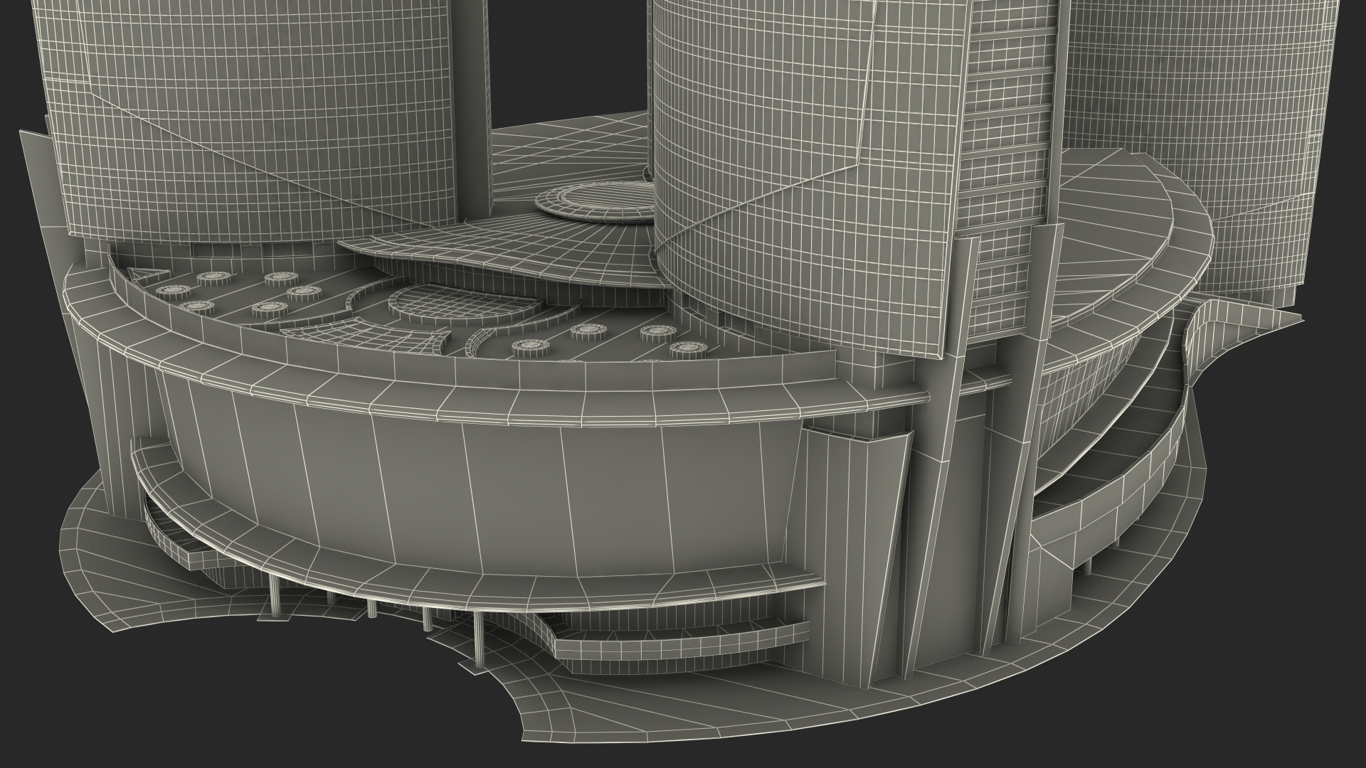 3D Etihad Towers model