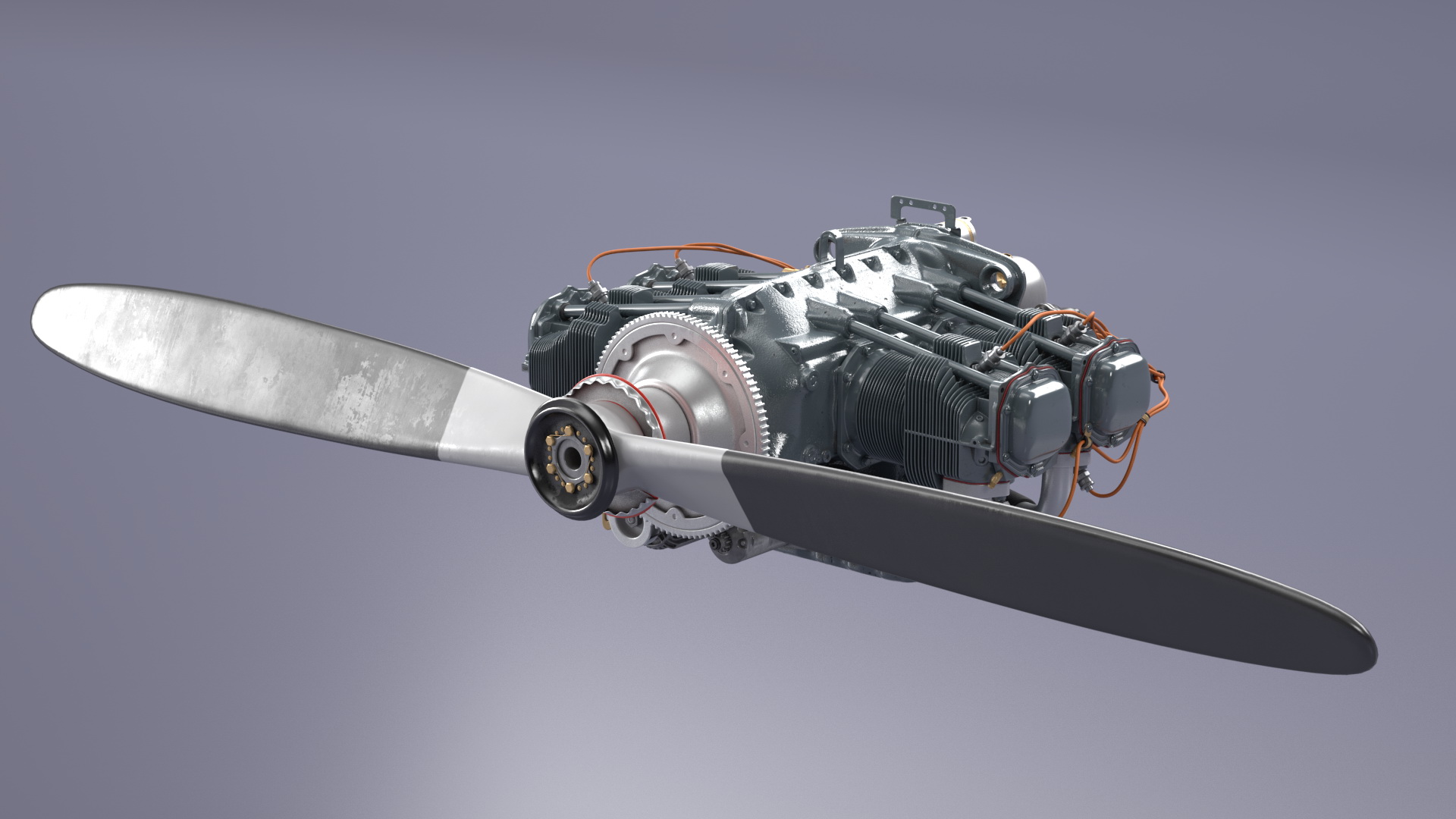 3D Piston Aero Engine model
