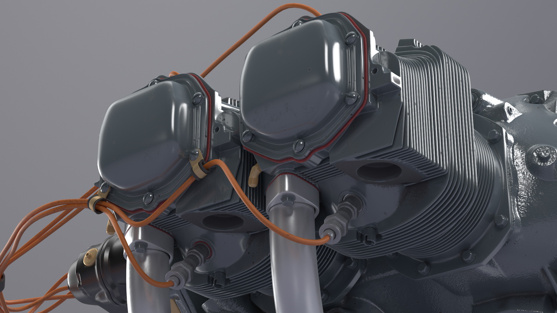 3D Piston Aero Engine model