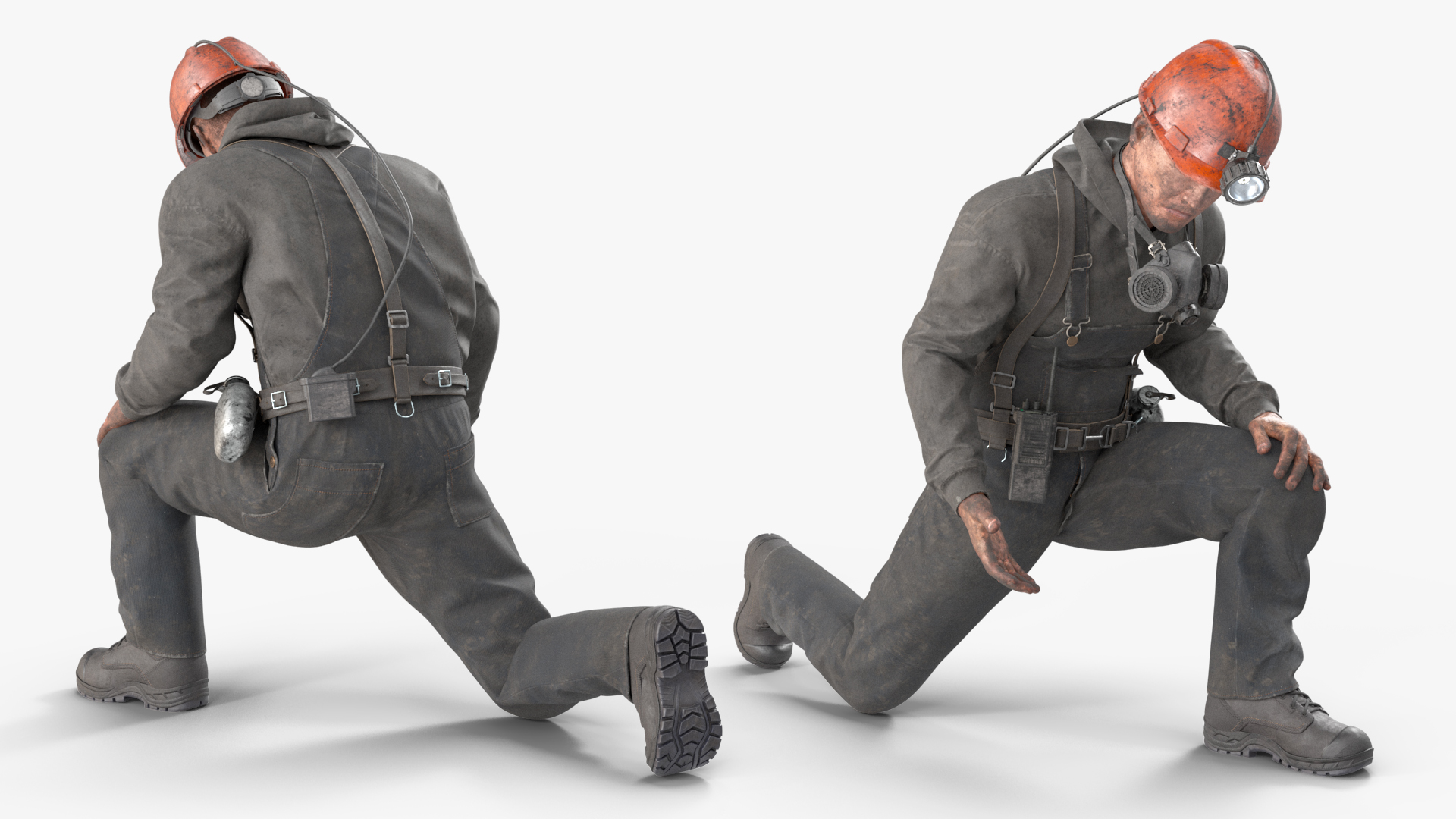 3D Coal Miner Fur Rigged