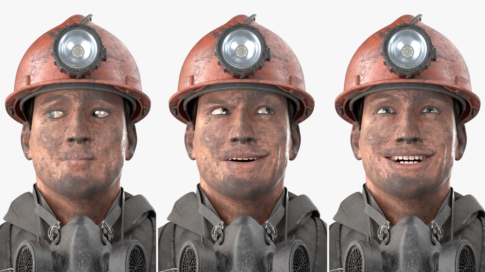 3D Coal Miner Fur Rigged