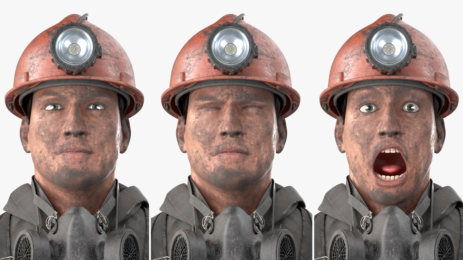 3D Coal Miner Fur Rigged