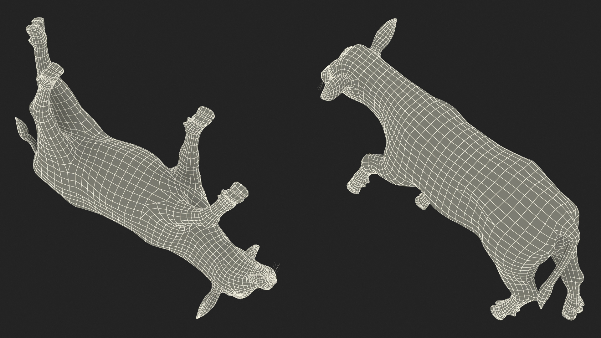 Cow Calf in Walking Pose 3D model